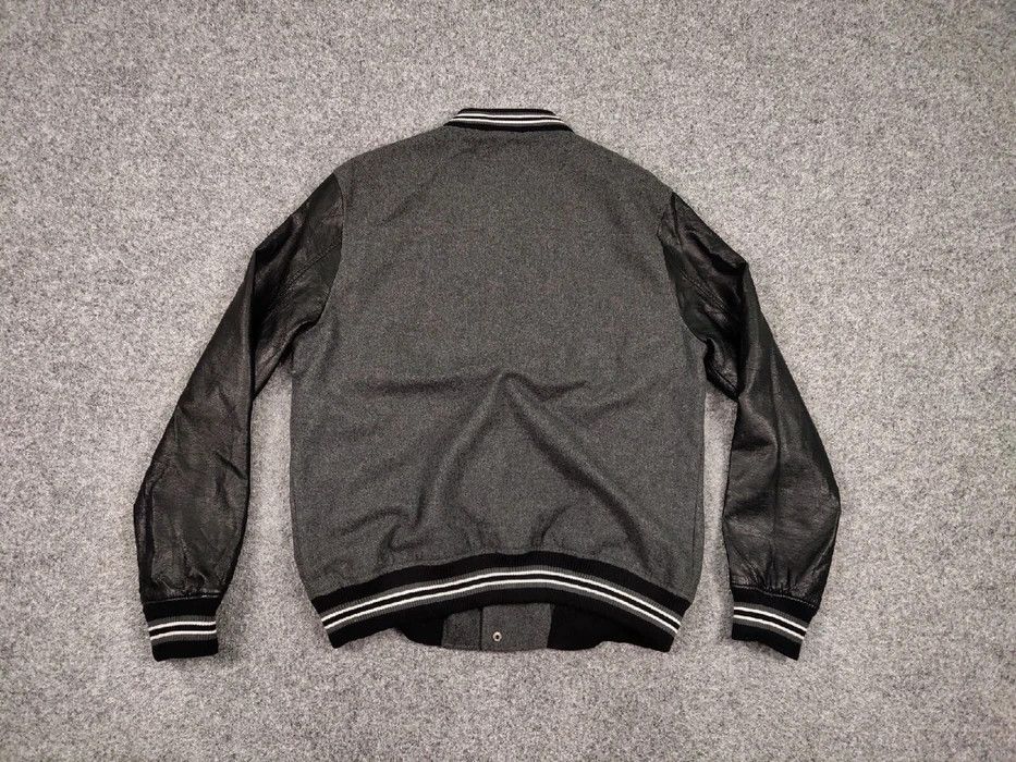 Vintage Vintage 90s Varsity Jacket Bomber USA Letterman Grey Wool Size US L / EU 52-54 / 3 - 8 Thumbnail