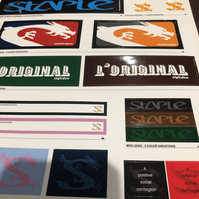 Archival Clothing 1999 Staple Design Sticker Sheet Grailed