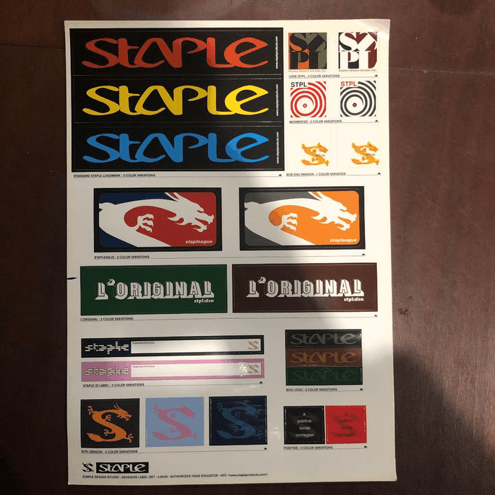 Archival Clothing 1999 Staple Design Sticker Sheet Grailed