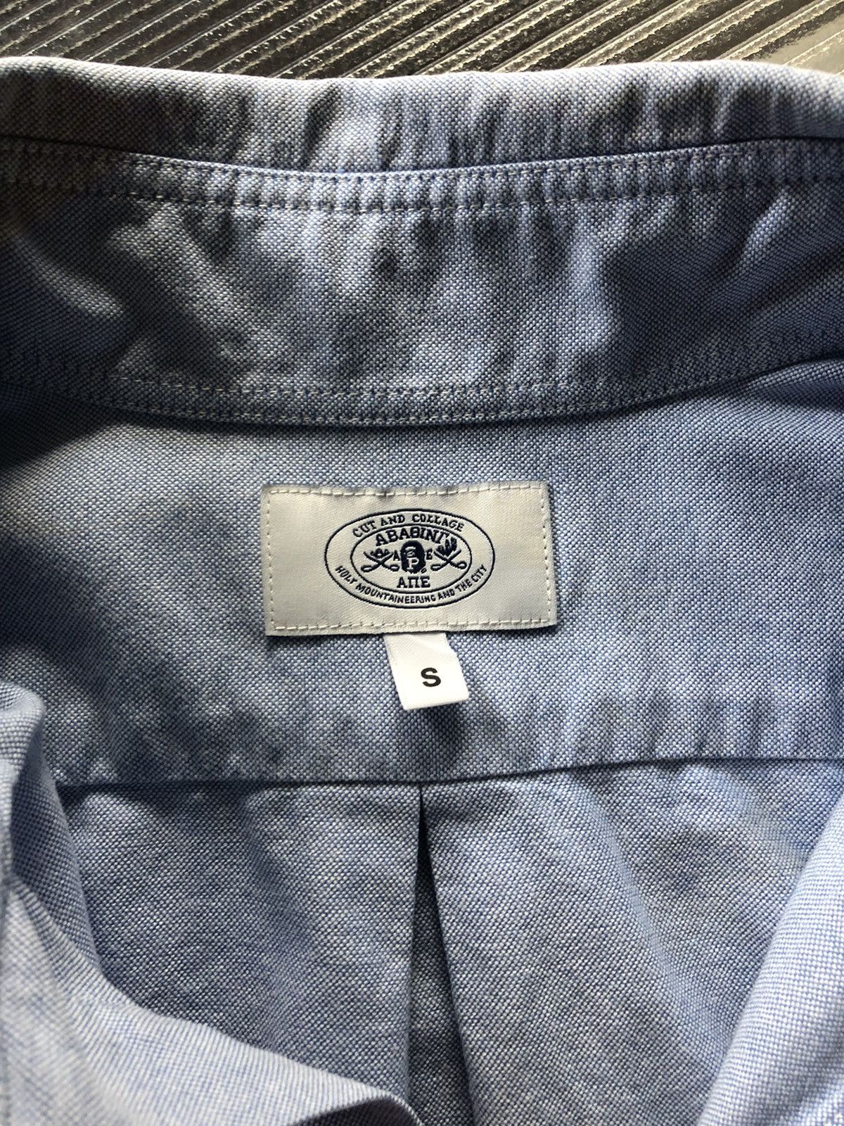 Bape Bape oxford blue logo spellout lapel work shirt S Size US S / EU 44-46 / 1 - 5 Thumbnail