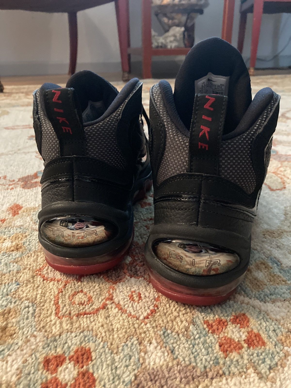 Nike Total Air Uptempo Red Black Sz 9.5 Like NEW