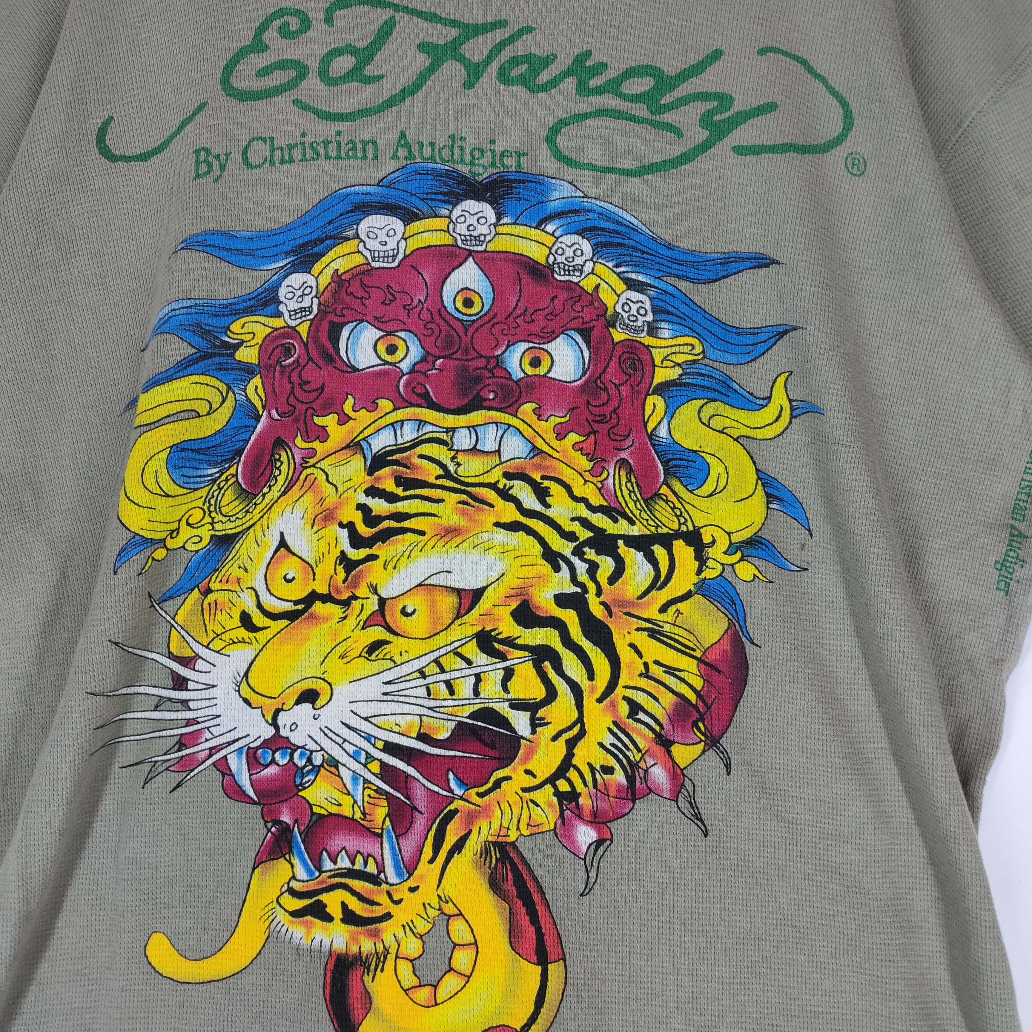 Christian Audigier Rare🔥 ED HARDY By Christian Audigier Big Printed Shirt Size US XL / EU 56 / 4 - 3 Thumbnail