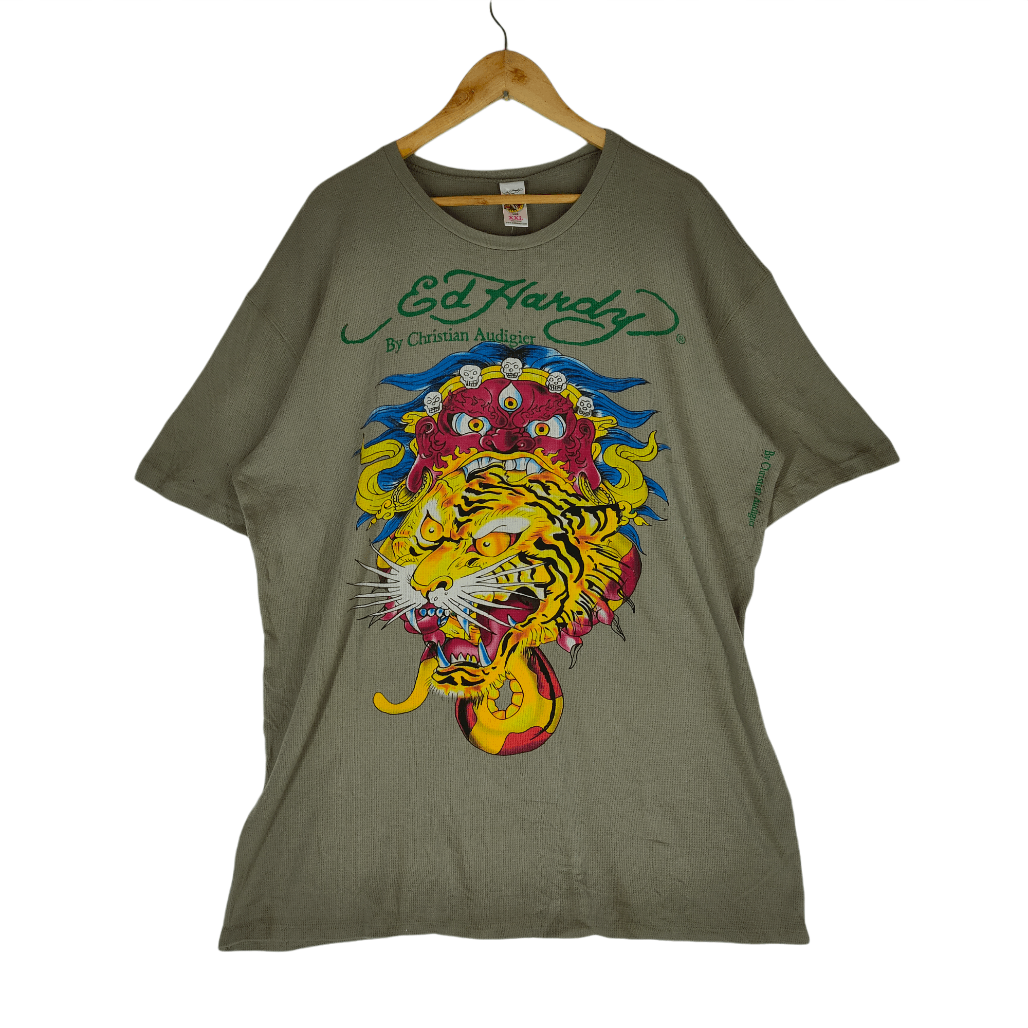 Christian Audigier Rare🔥 ED HARDY By Christian Audigier Big Printed Shirt Size US XL / EU 56 / 4 - 1 Thumbnail