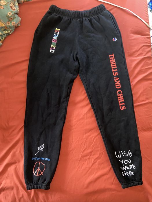 Travis scott x champion shop astroworld peace sweatpants joggers