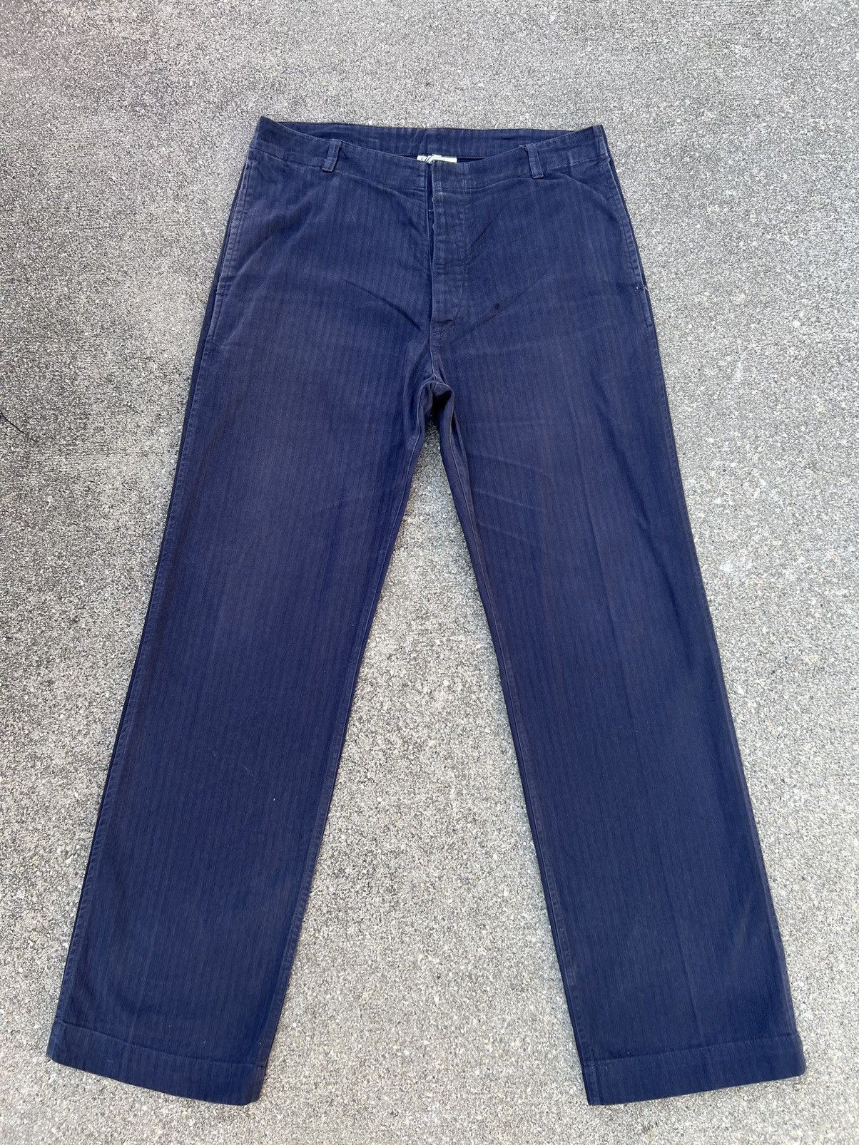 Yarmo Vintage Yarmo England Hbt Striped Royal Navy Pant Size US 32 / EU 48 - 1 Thumbnail