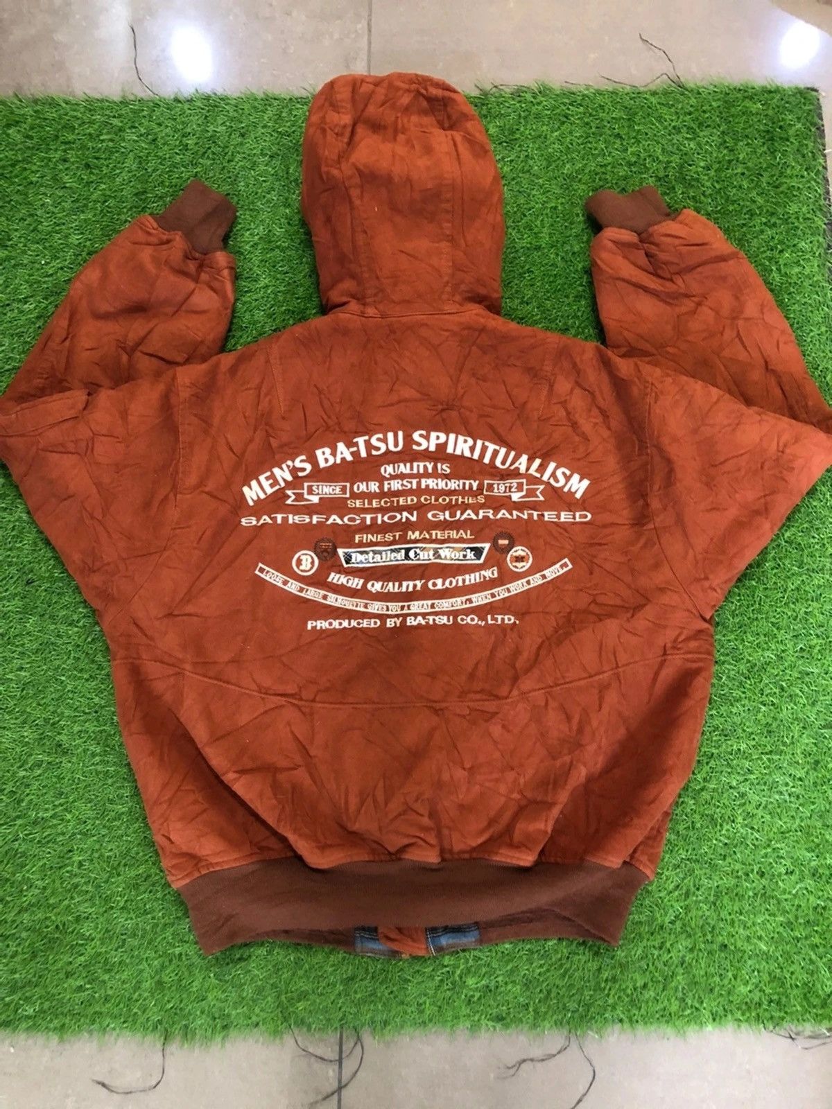 Japanese Brand × Vintage Vintage MEN’S BA-TSU Spiritualism Bomber Hoodie Jacket Size US L / EU 52-54 / 3 - 1 Thumbnail