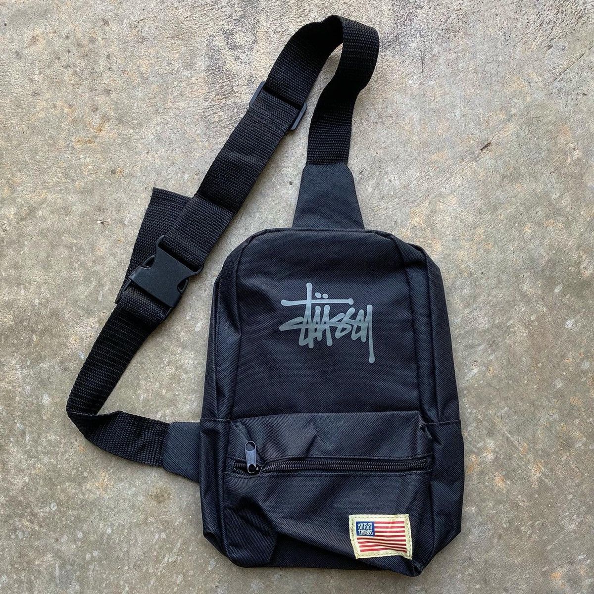 Stussy Stussy Troops Crossbody Bag Canvas Sling Shoulder Black | Grailed