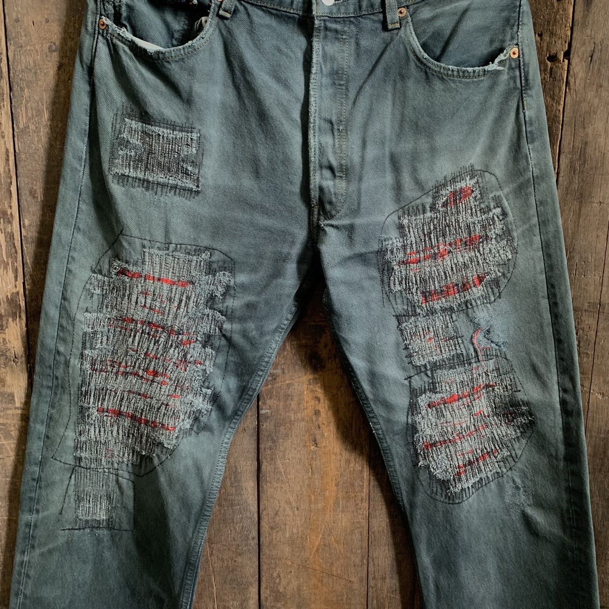 Levi's × Vintage Vintage Levis 501 Distressed Denim Jeans Size US 33 - 4 Thumbnail