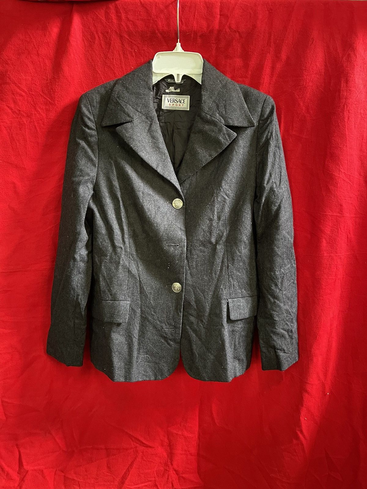 Vintage Versace Sport Medusa button wool blazer