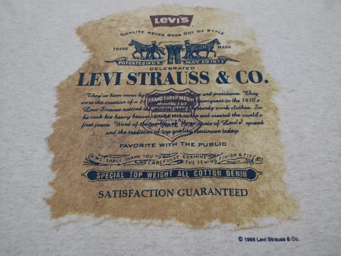 Levi's × Vintage Vintage 90s Levis Saddleman 501 Tees Size US XL / EU 56 / 4 - 5 Thumbnail
