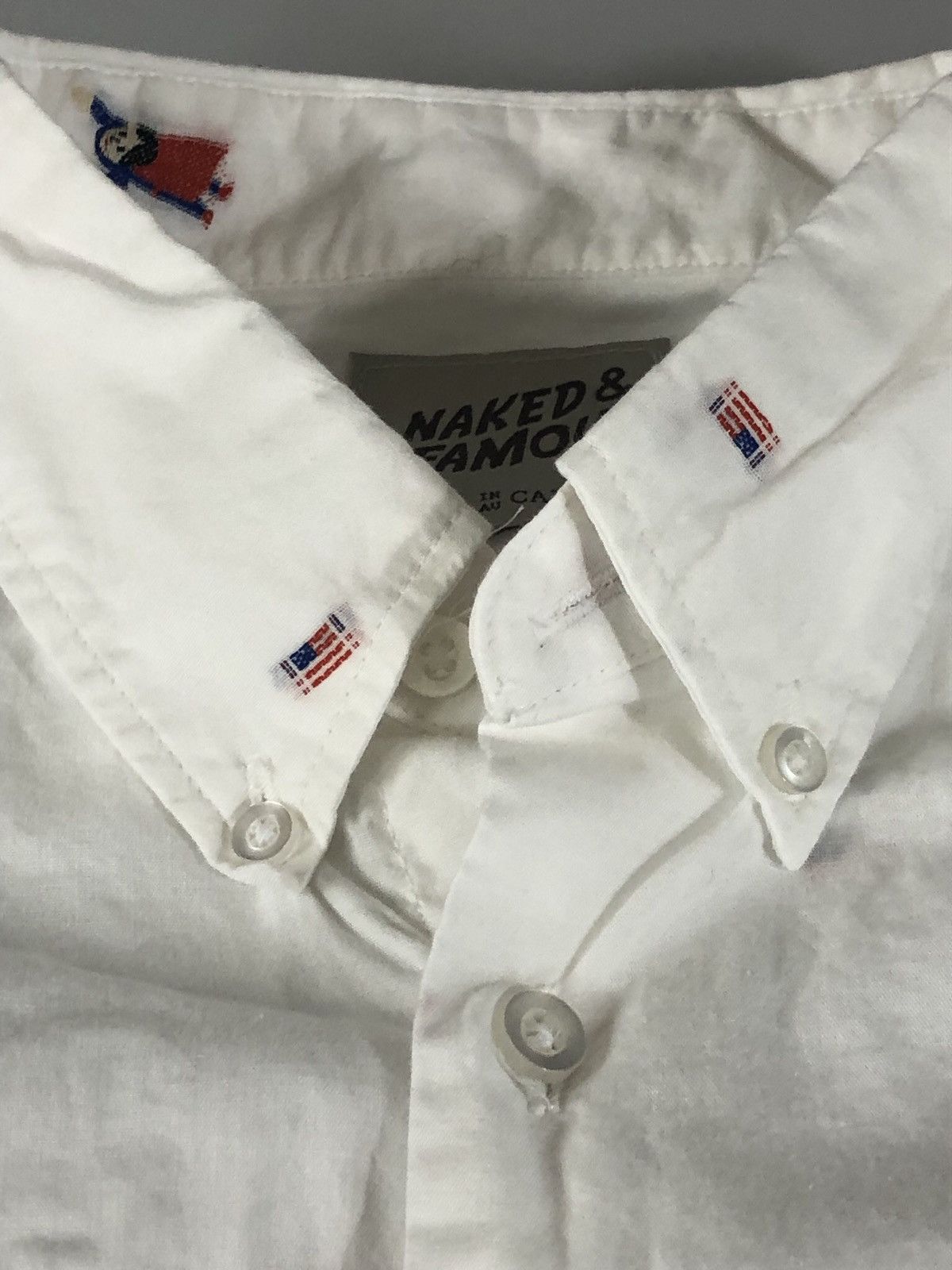 Naked & Famous Naked and famous 🇨🇦 Superman fetish white button up L Size US L / EU 52-54 / 3 - 4 Thumbnail