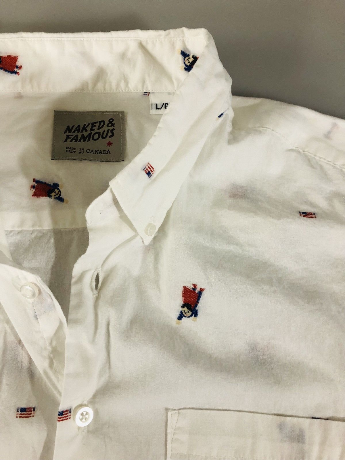 Naked & Famous Naked and famous 🇨🇦 Superman fetish white button up L Size US L / EU 52-54 / 3 - 7 Thumbnail