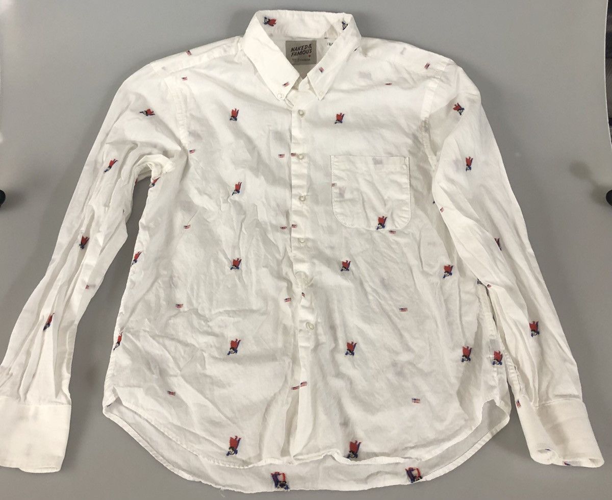 Naked & Famous Naked and famous 🇨🇦 Superman fetish white button up L Size US L / EU 52-54 / 3 - 2 Thumbnail