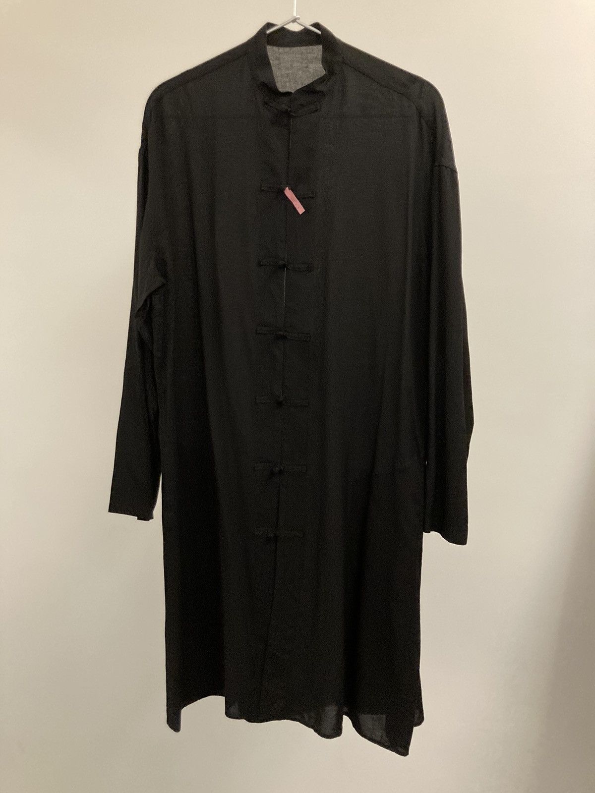 Yohji Yamamoto B Yohji Yamamoto - Stand Collar Tencel Chinese Blouse Size US S / EU 44-46 / 1 - 2 Thumbnail
