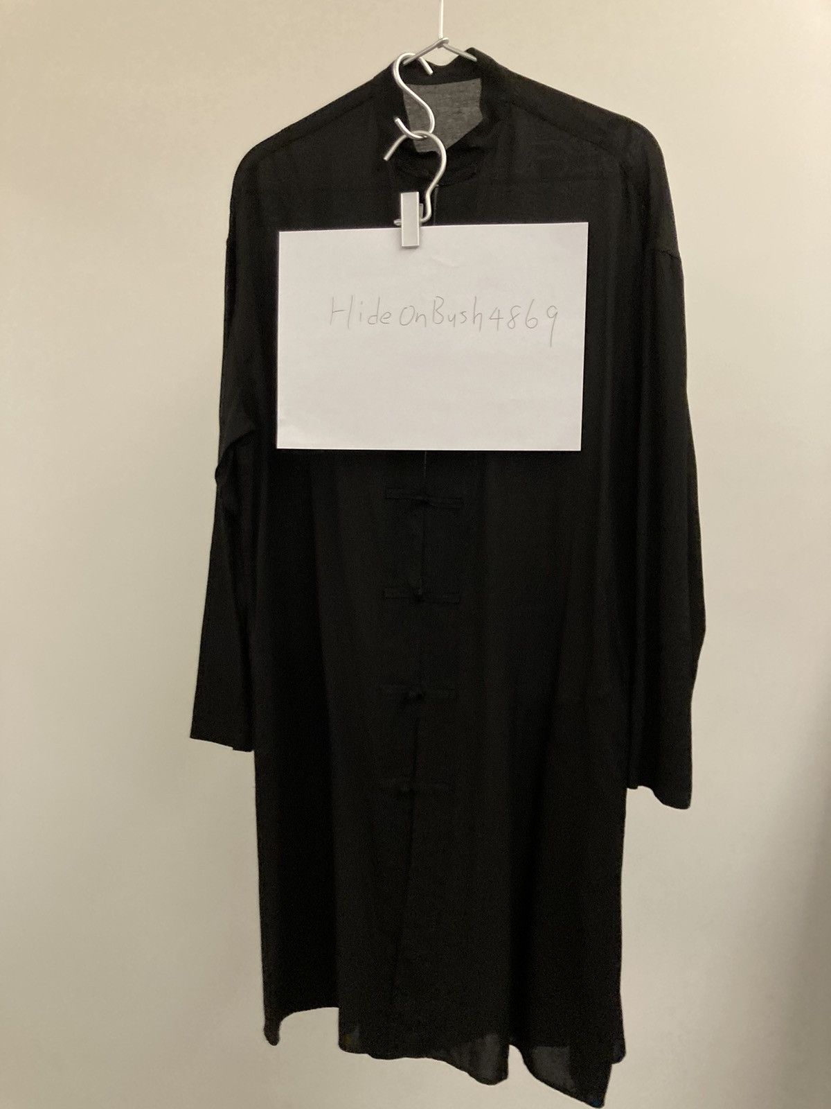 Yohji Yamamoto B Yohji Yamamoto - Stand Collar Tencel Chinese Blouse Size US S / EU 44-46 / 1 - 4 Thumbnail