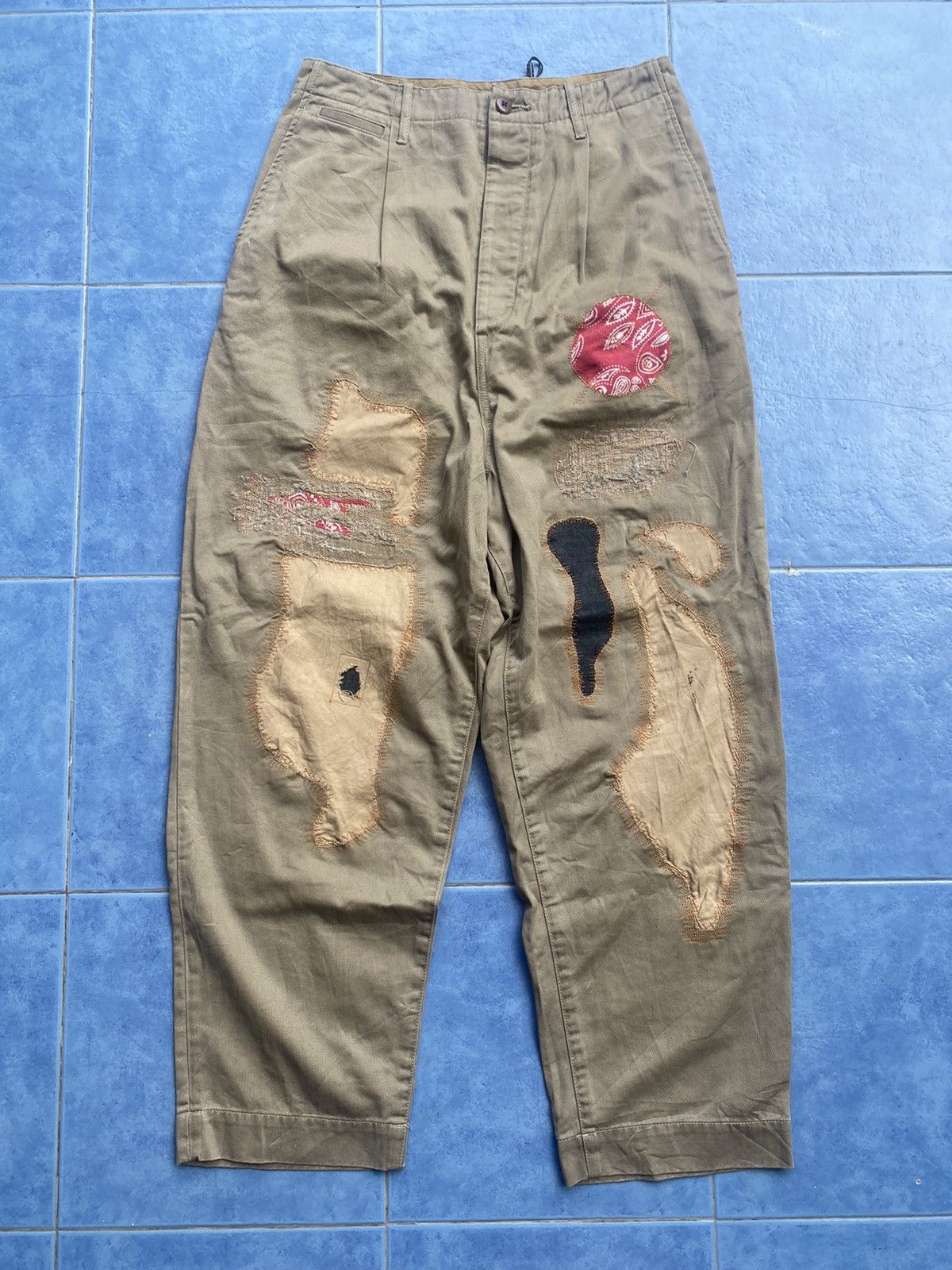 Pre-owned Japanese Brand Kapital Katsuragi High Waist Pants In Brown