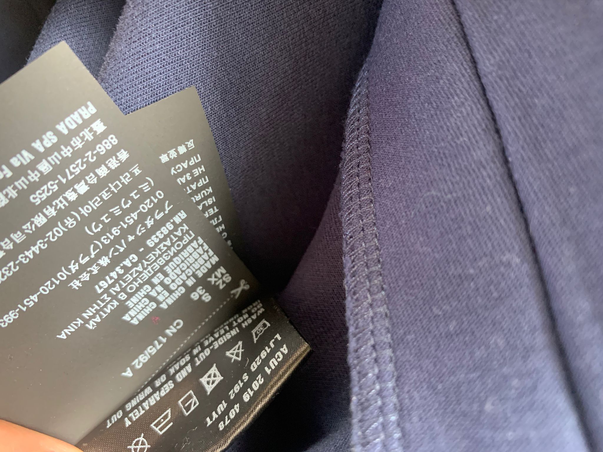 Prada Blouson Felpa Tec Prada Pirelli in Blue Size US S / EU 44-46 / 1 - 6 Thumbnail