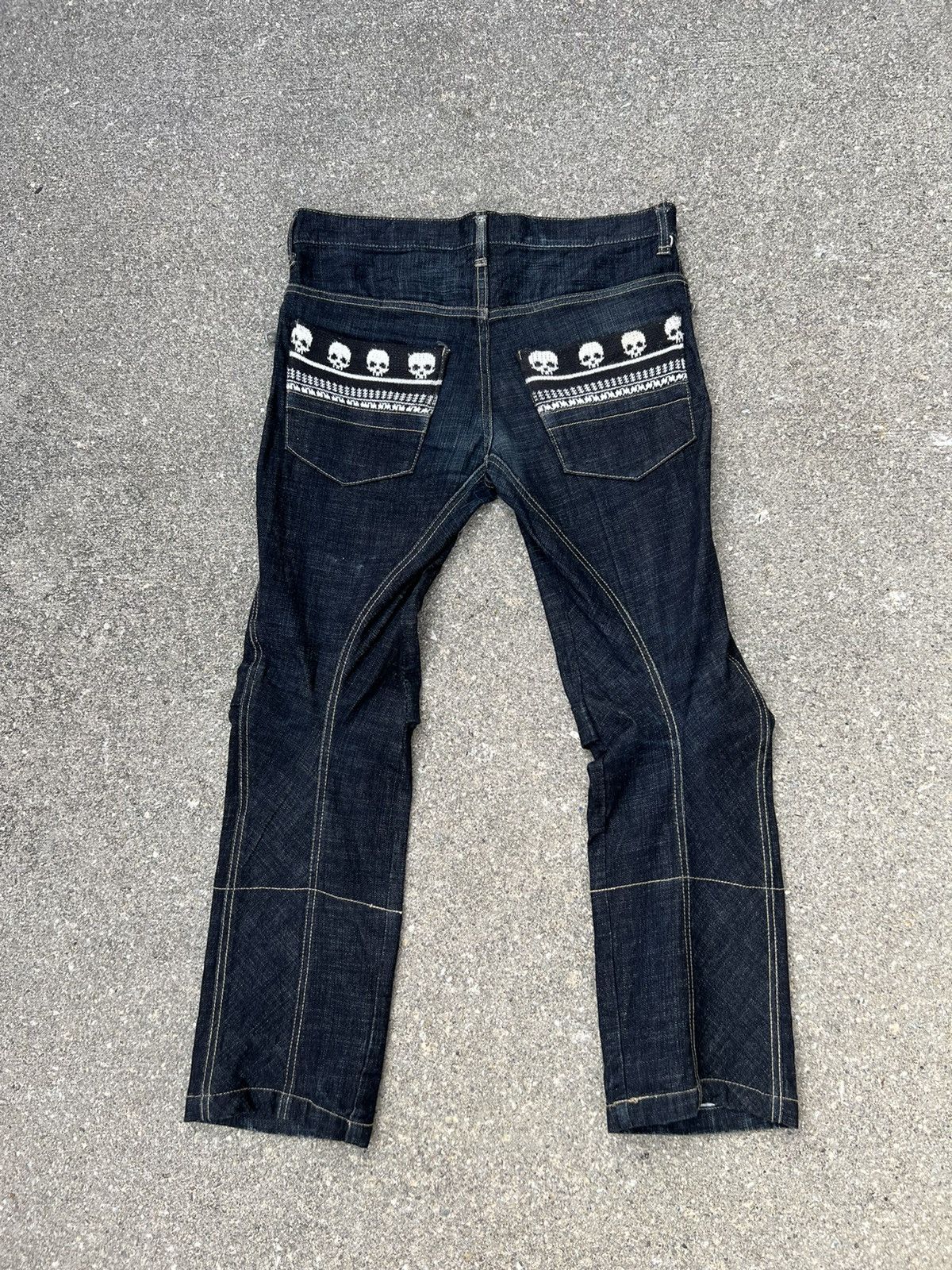 PPFM Vintage PPFM All Road Lead To Rock Cropped Denim Jeans Size US 30 / EU 46 - 2 Thumbnail
