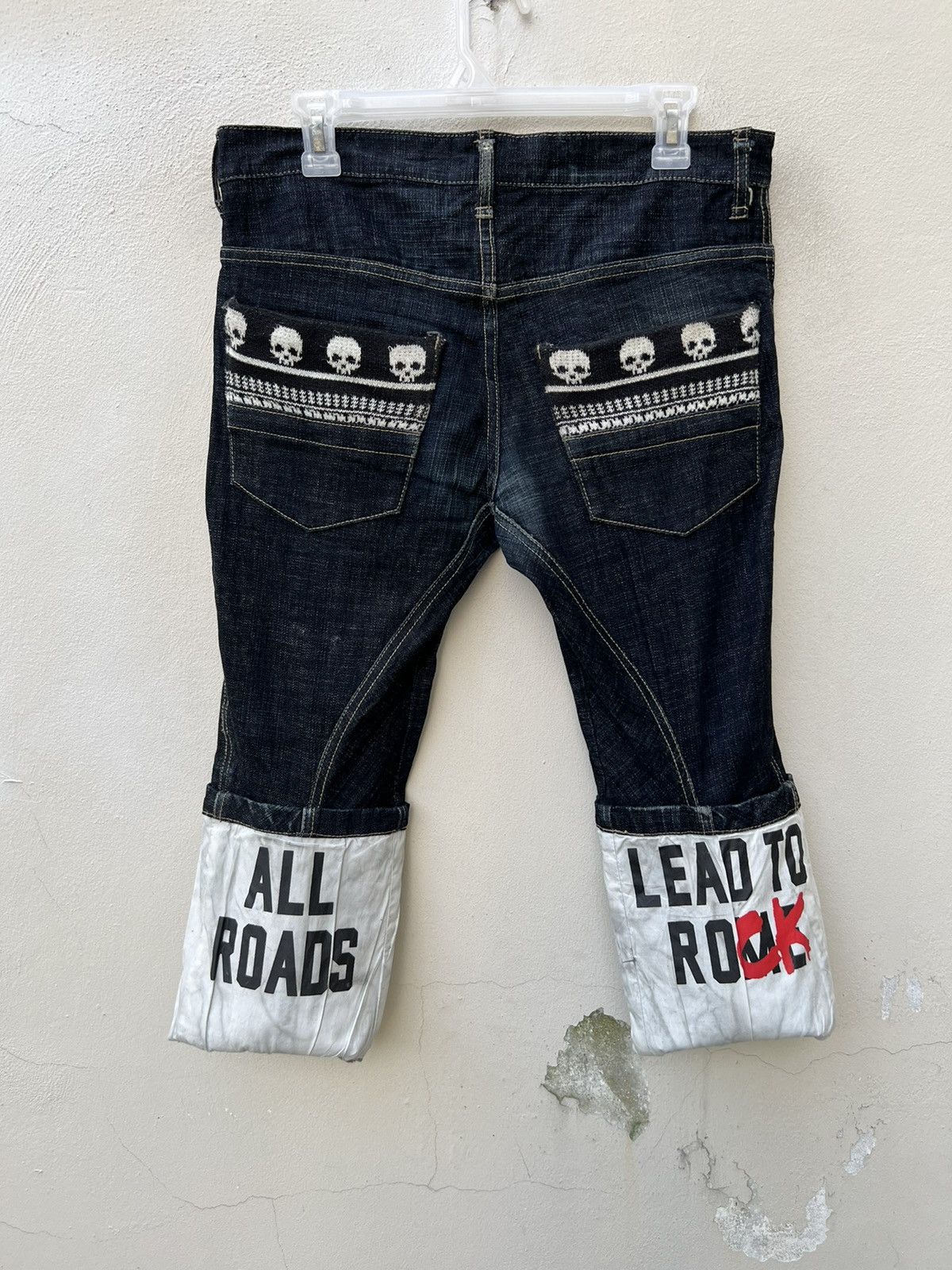 PPFM Vintage PPFM All Road Lead To Rock Cropped Denim Jeans Size US 30 / EU 46 - 12 Thumbnail