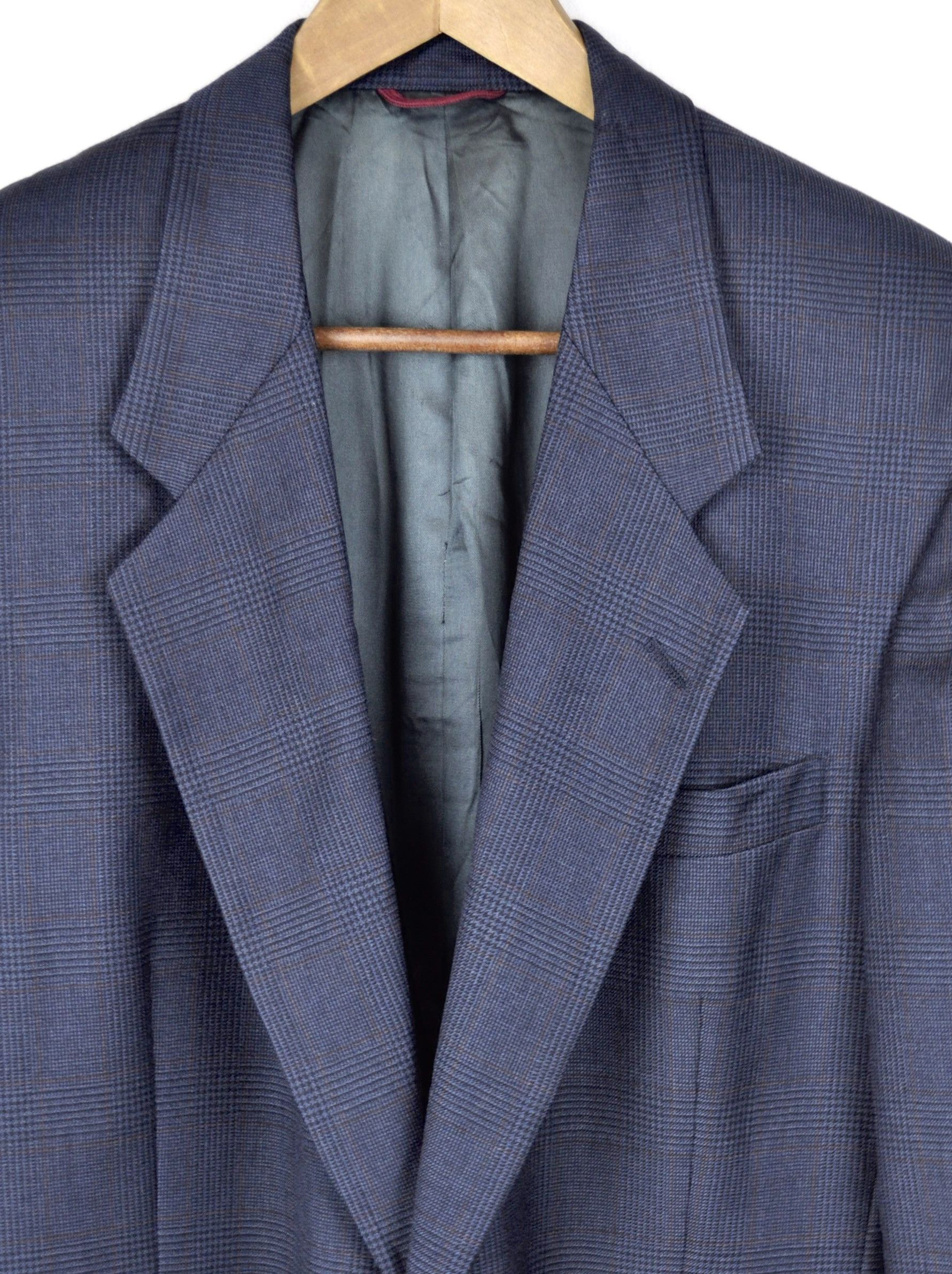 Hart Schaffner Marx Wool Blazer 40L Check Tweed Jacket Coat Sport Suit Long Size 40L - 2 Thumbnail