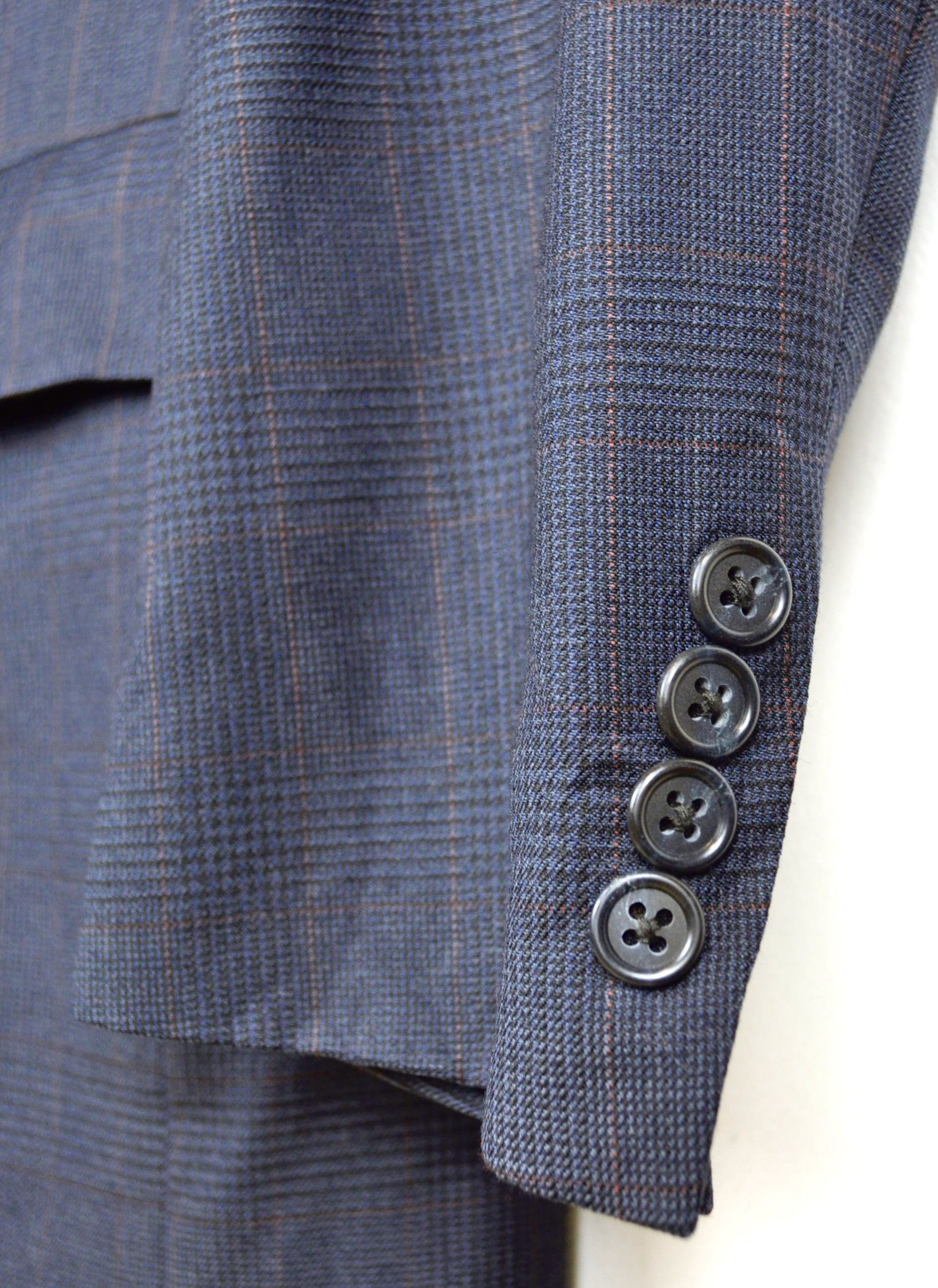 Hart Schaffner Marx Wool Blazer 40L Check Tweed Jacket Coat Sport Suit Long Size 40L - 3 Thumbnail