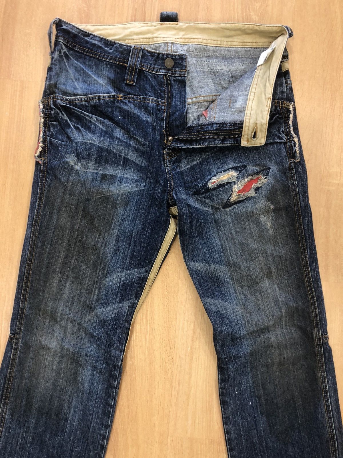 PPFM Japanese PPFM Distressed Denim Punk Style Size US 32 / EU 48 - 3 Thumbnail
