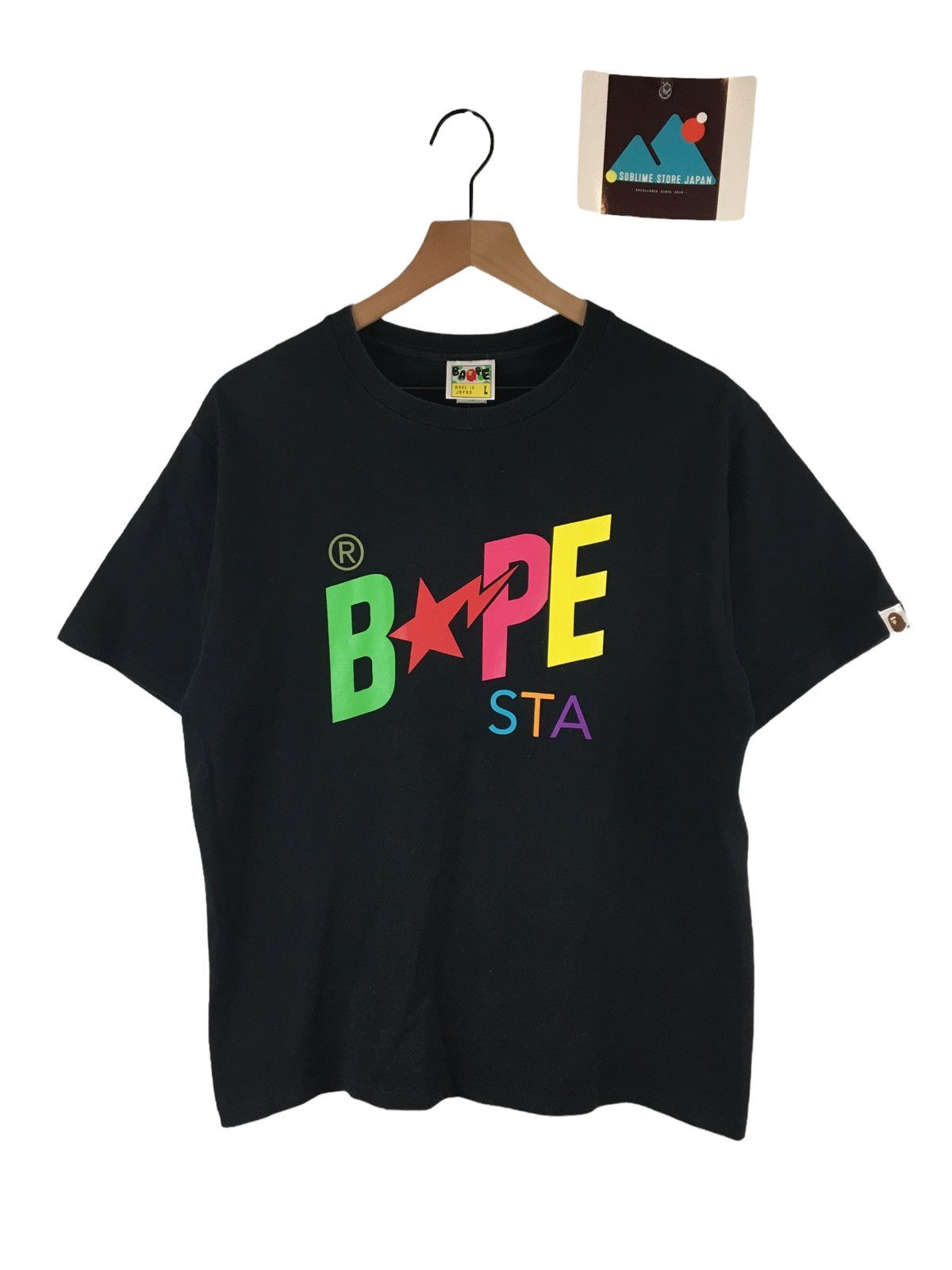 Bape Bape Sta Multi Color Logo Print Tee Size US L / EU 52-54 / 3 - 1 Thumbnail