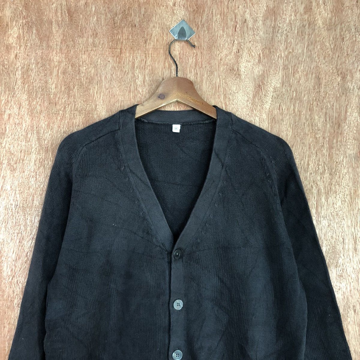 Homespun Knitwear Uniqlo Black plain knitwear Cardigan #H459 Size US M / EU 48-50 / 2 - 9 Thumbnail