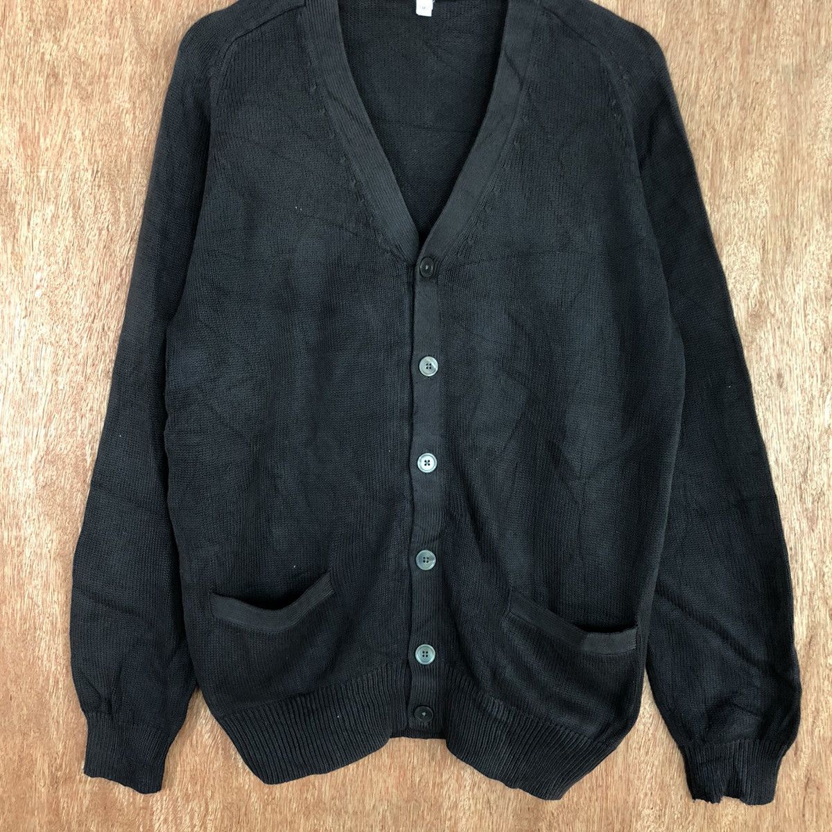 Homespun Knitwear Uniqlo Black plain knitwear Cardigan #H459 Size US M / EU 48-50 / 2 - 8 Thumbnail