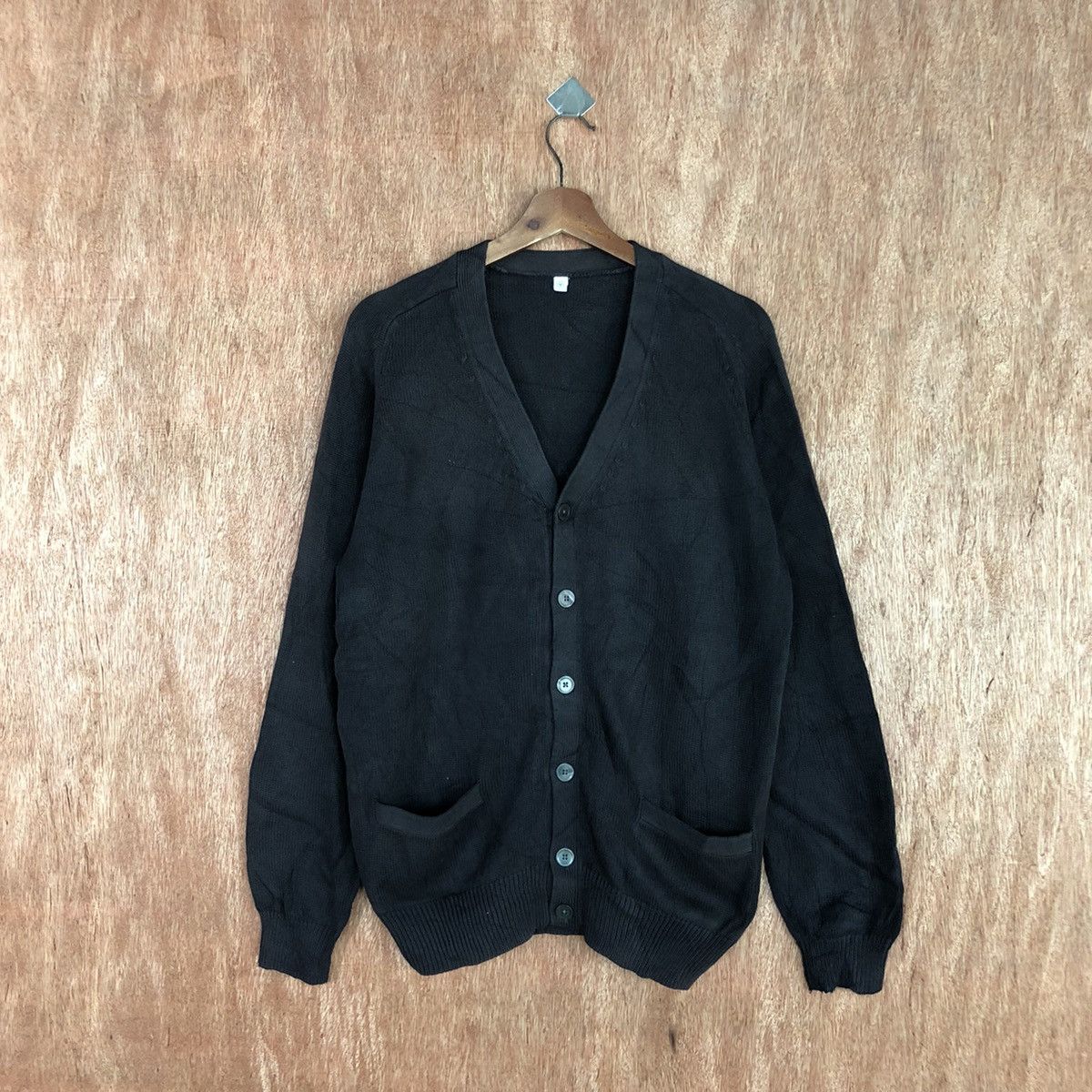 Homespun Knitwear Uniqlo Black plain knitwear Cardigan #H459 Size US M / EU 48-50 / 2 - 1 Thumbnail