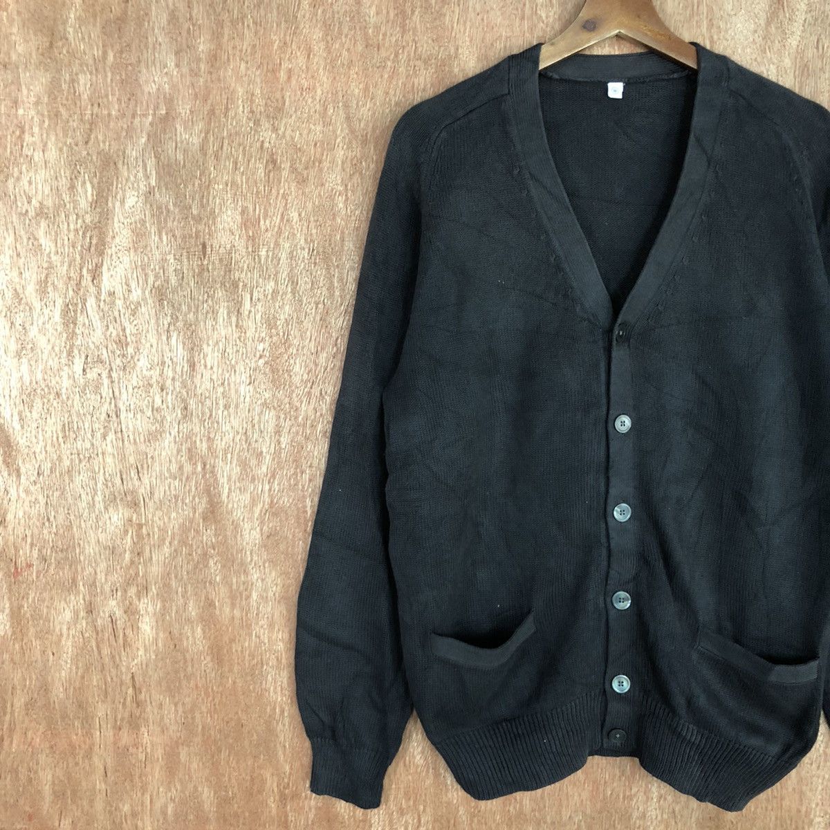 Homespun Knitwear Uniqlo Black plain knitwear Cardigan #H459 Size US M / EU 48-50 / 2 - 7 Thumbnail