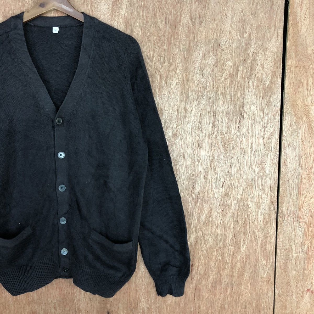 Homespun Knitwear Uniqlo Black plain knitwear Cardigan #H459 Size US M / EU 48-50 / 2 - 5 Thumbnail