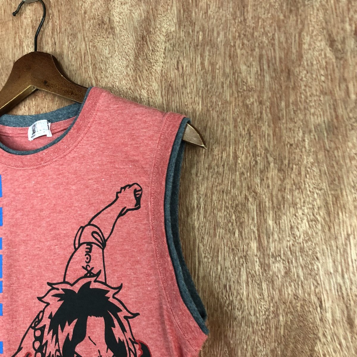 Anime One Piece WhiteBeard Pirate Red Vest knit #H453 Size US XS / EU 42 / 0 - 4 Thumbnail