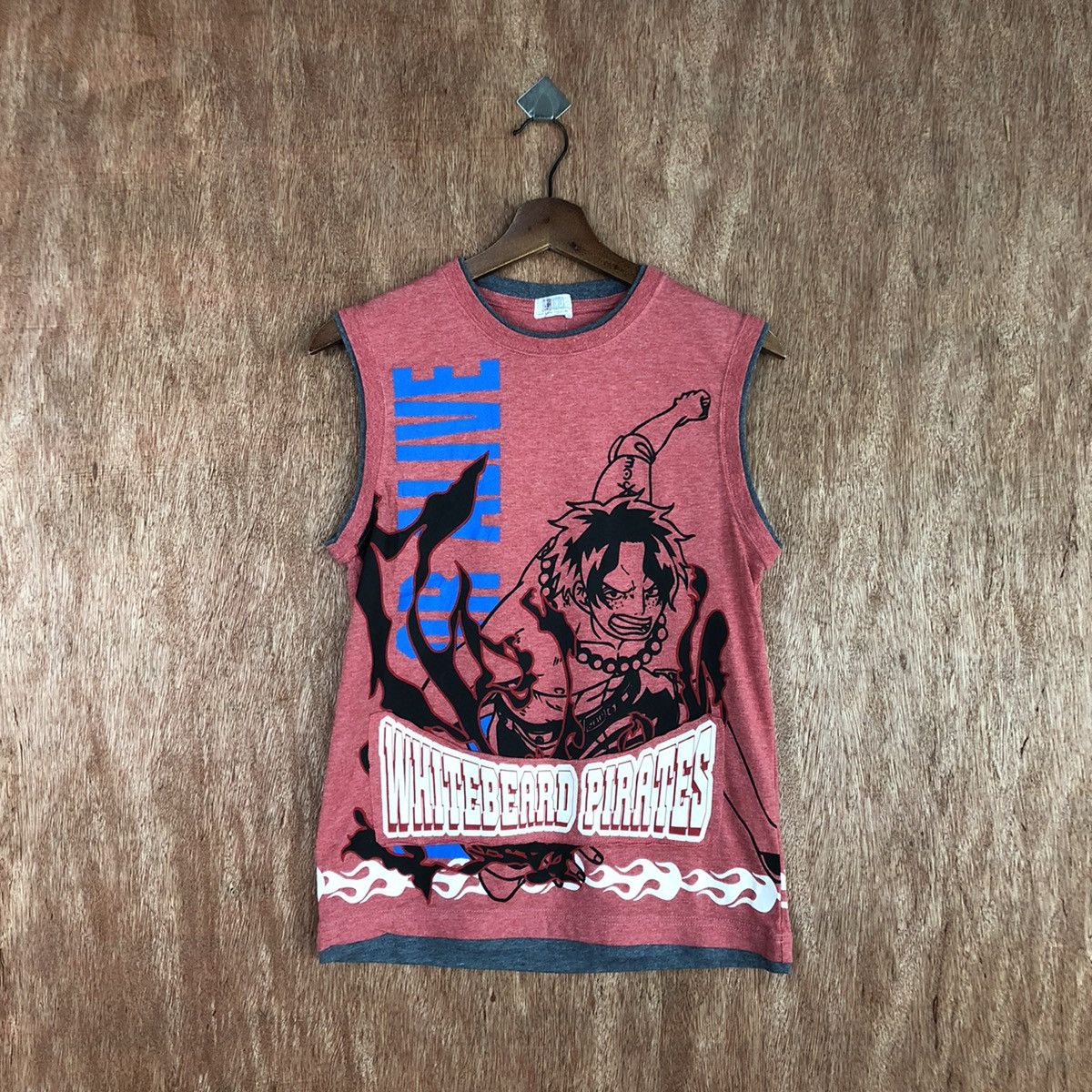 One Piece WhiteBeard Pirate Red Vest knit #H453