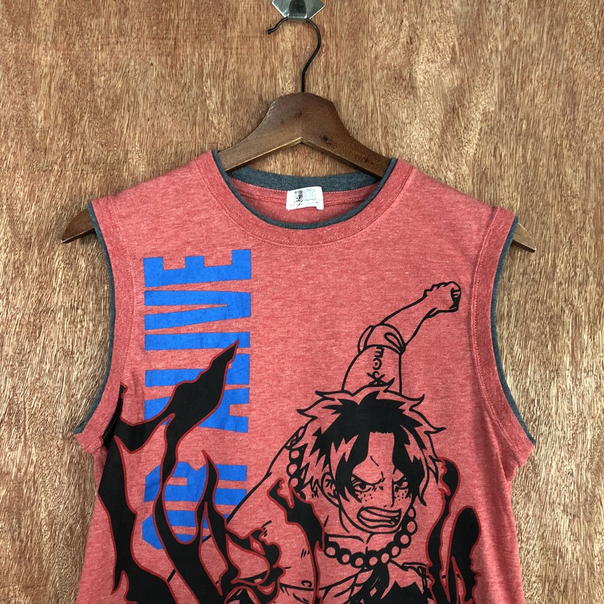 Anime One Piece WhiteBeard Pirate Red Vest knit #H453 Size US XS / EU 42 / 0 - 7 Thumbnail