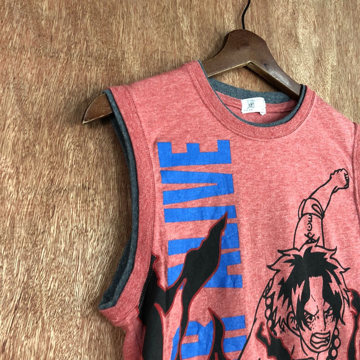 Anime One Piece WhiteBeard Pirate Red Vest knit #H453 Size US XS / EU 42 / 0 - 5 Thumbnail