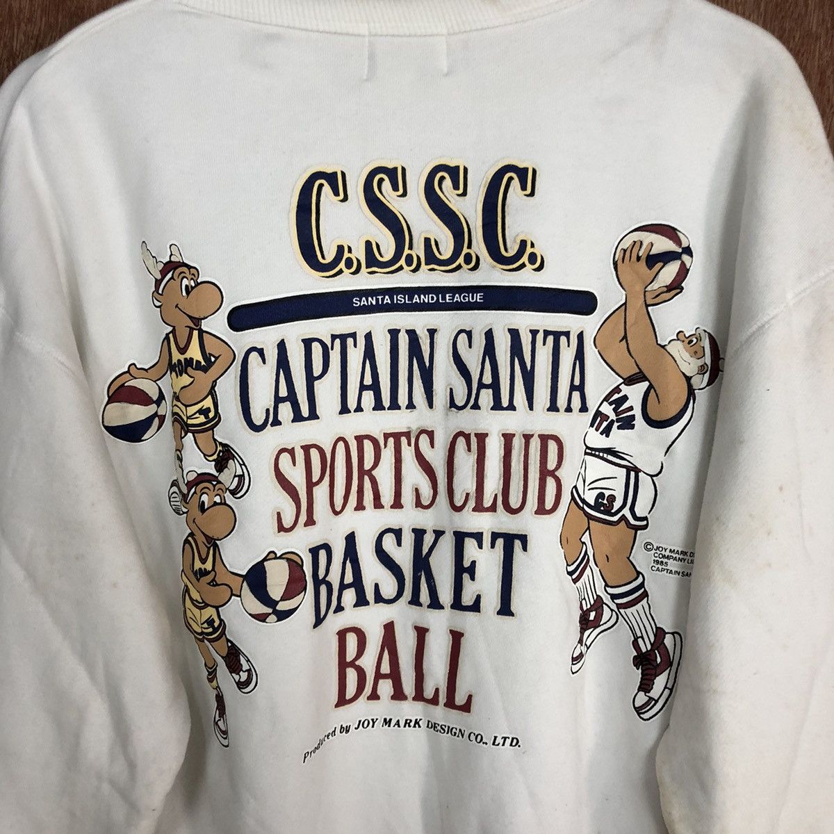 Captain Santors Captain Santa basketballl vintage White Sweatshirt #H396 Size US M / EU 48-50 / 2 - 15 Thumbnail