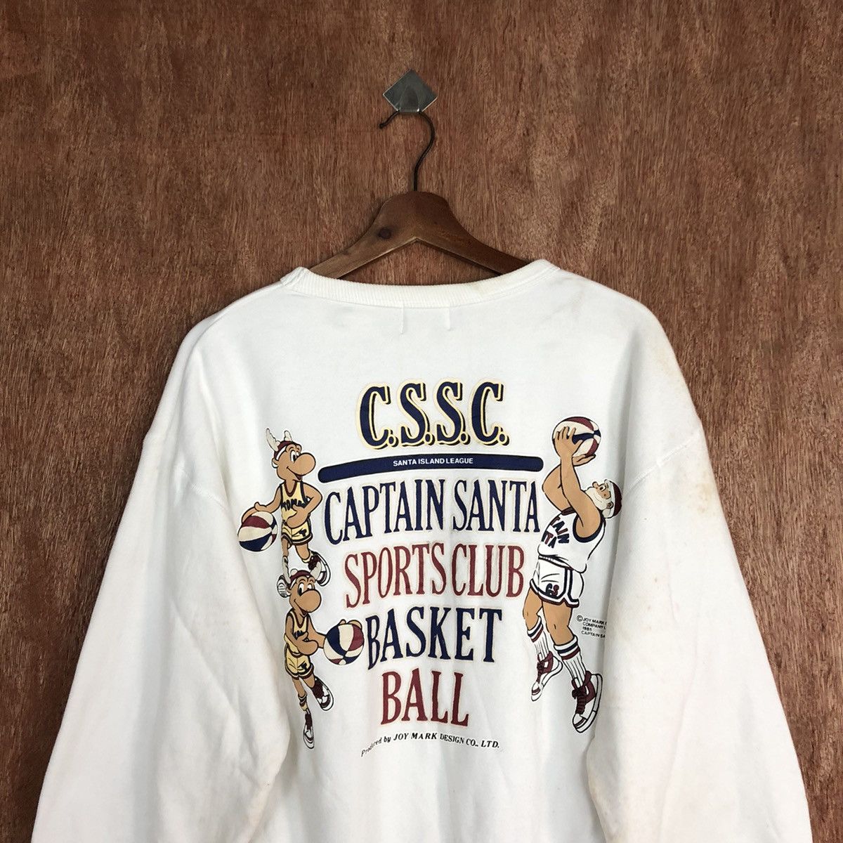 Captain Santors Captain Santa basketballl vintage White Sweatshirt #H396 Size US M / EU 48-50 / 2 - 13 Thumbnail