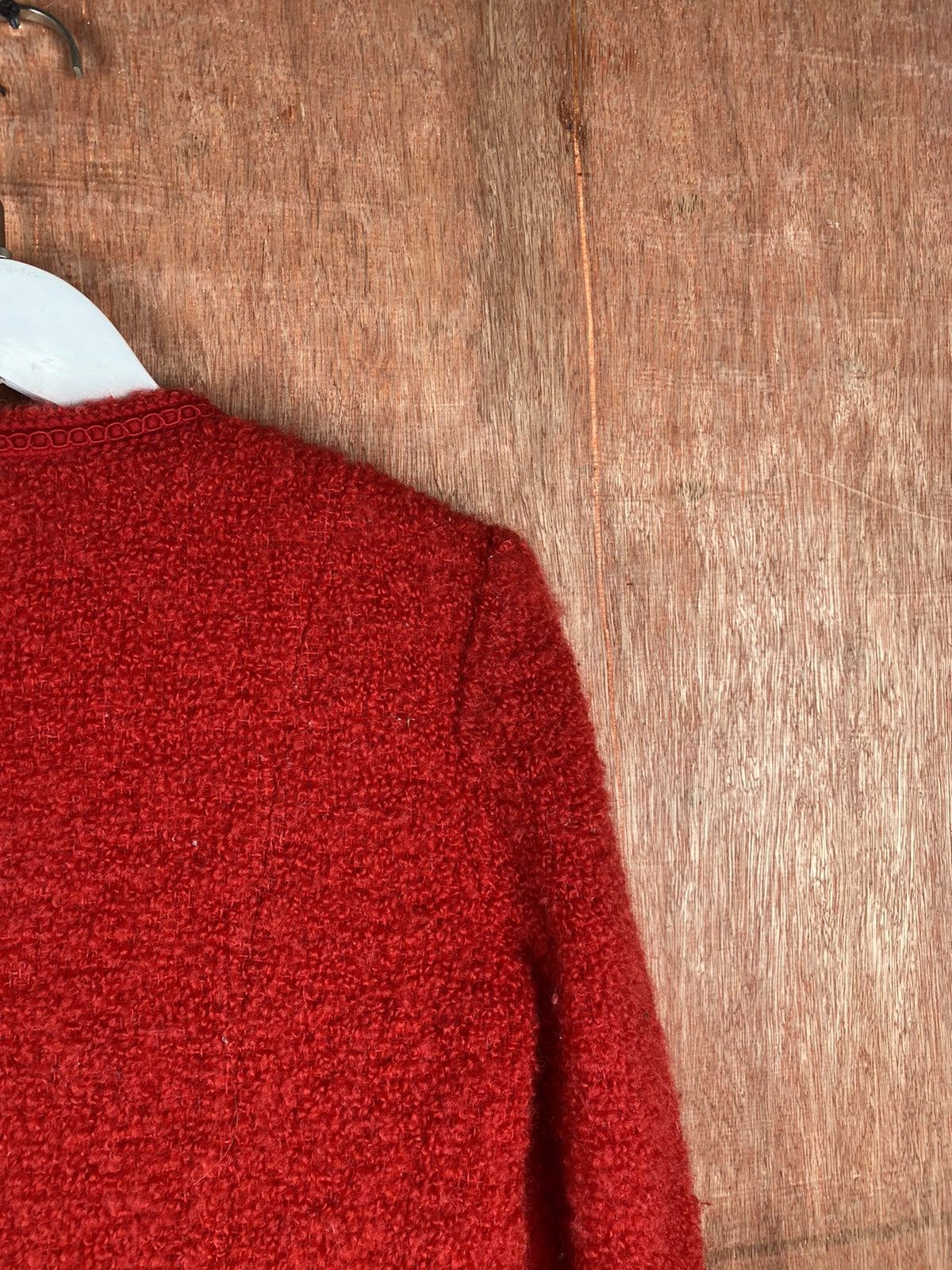 Homespun Knitwear × Japanese Brand Red Viva Sherry shaggy multipocket cardigan Knitwear #M012 Size XS / US 0-2 / IT 36-38 - 10 Thumbnail