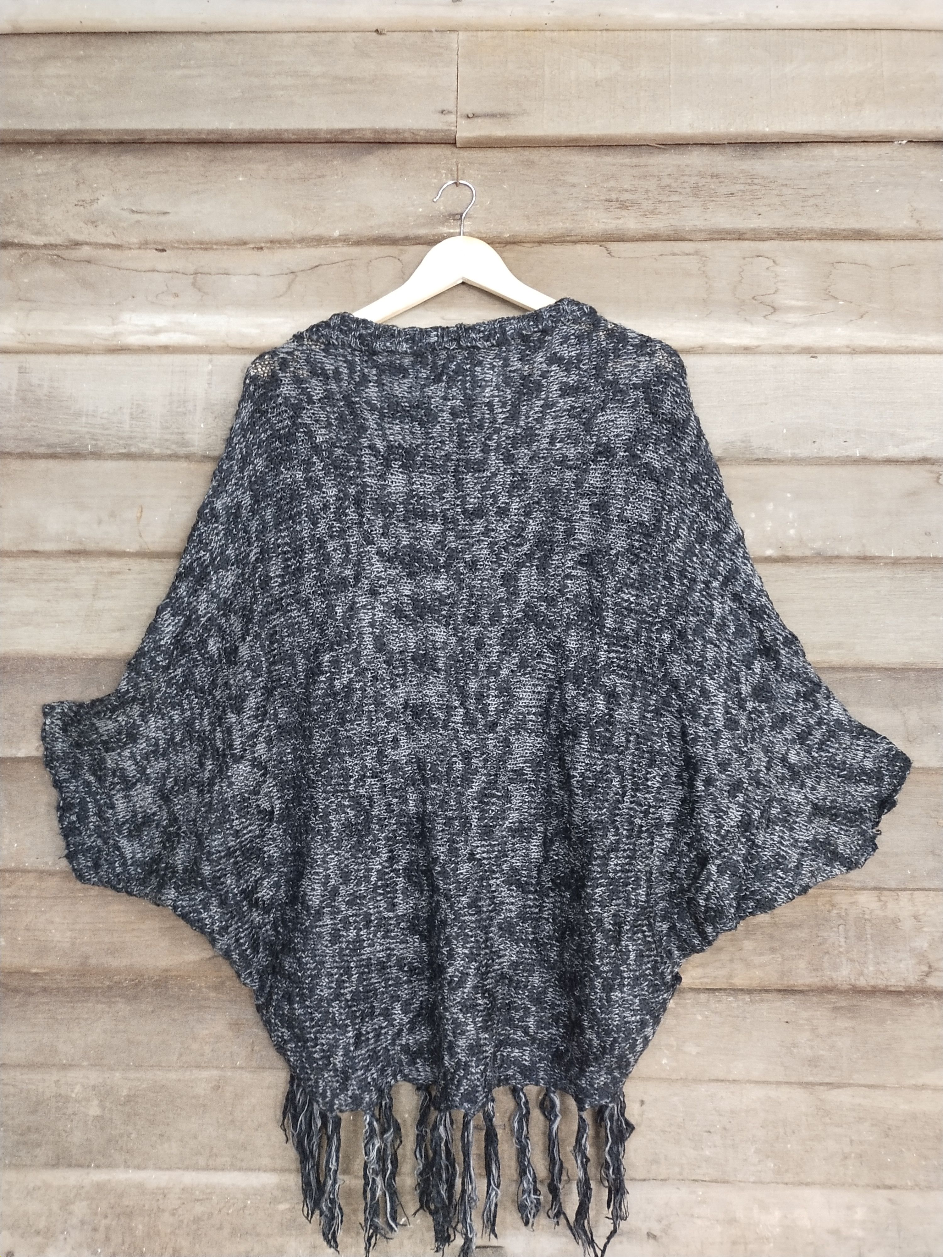 Homespun Knitwear × Japanese Brand Soves black cloaks capes knitwear cardigan #S209 Size US L / EU 52-54 / 3 - 10 Thumbnail