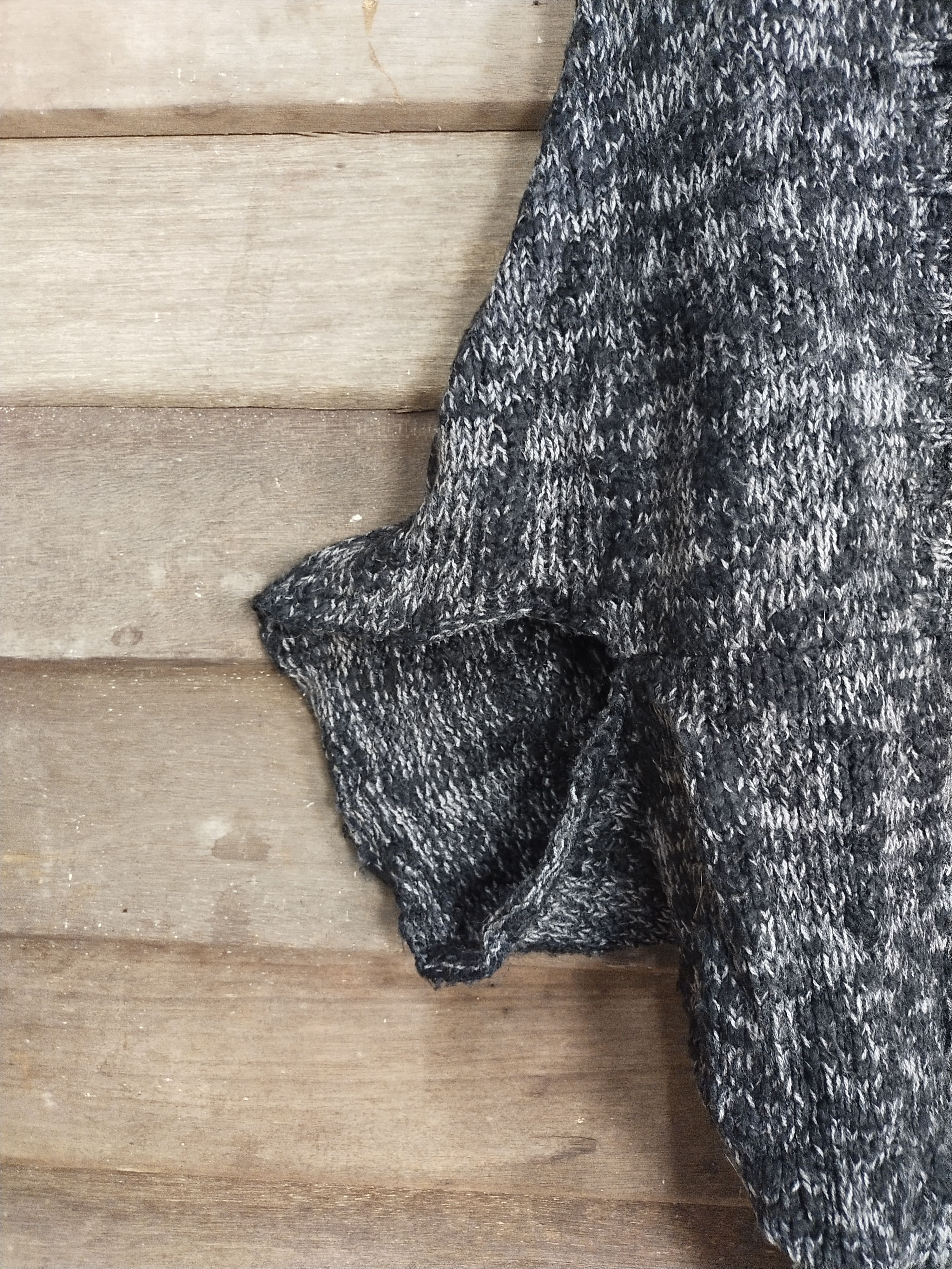 Homespun Knitwear × Japanese Brand Soves black cloaks capes knitwear cardigan #S209 Size US L / EU 52-54 / 3 - 6 Thumbnail