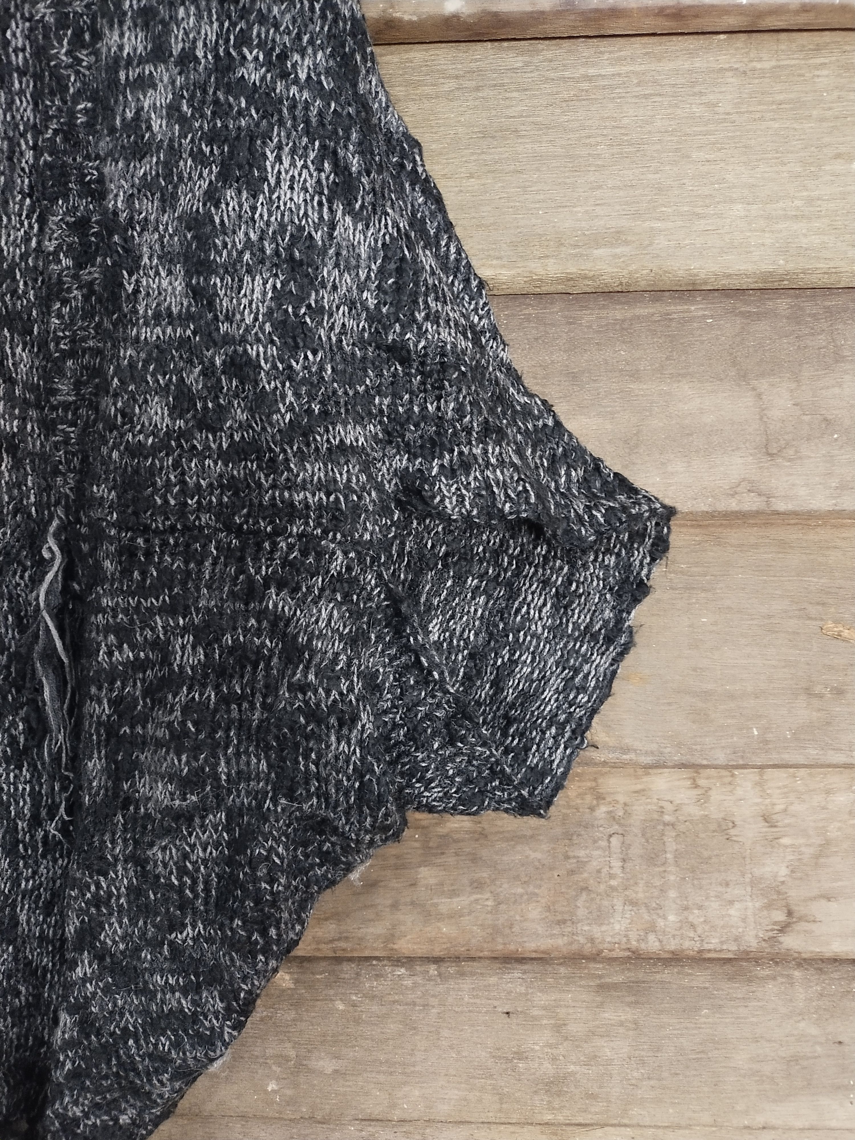 Homespun Knitwear × Japanese Brand Soves black cloaks capes knitwear cardigan #S209 Size US L / EU 52-54 / 3 - 4 Thumbnail