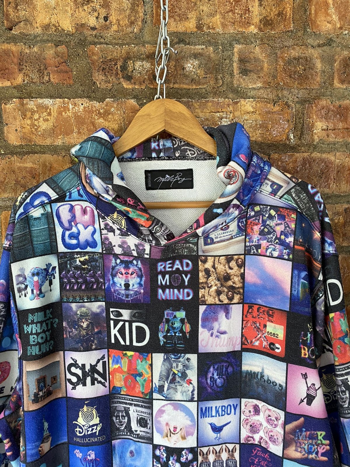 Japanese Brand SS16 MILKBOY cyber punk graphic oversize hoodie Size US L / EU 52-54 / 3 - 3 Thumbnail