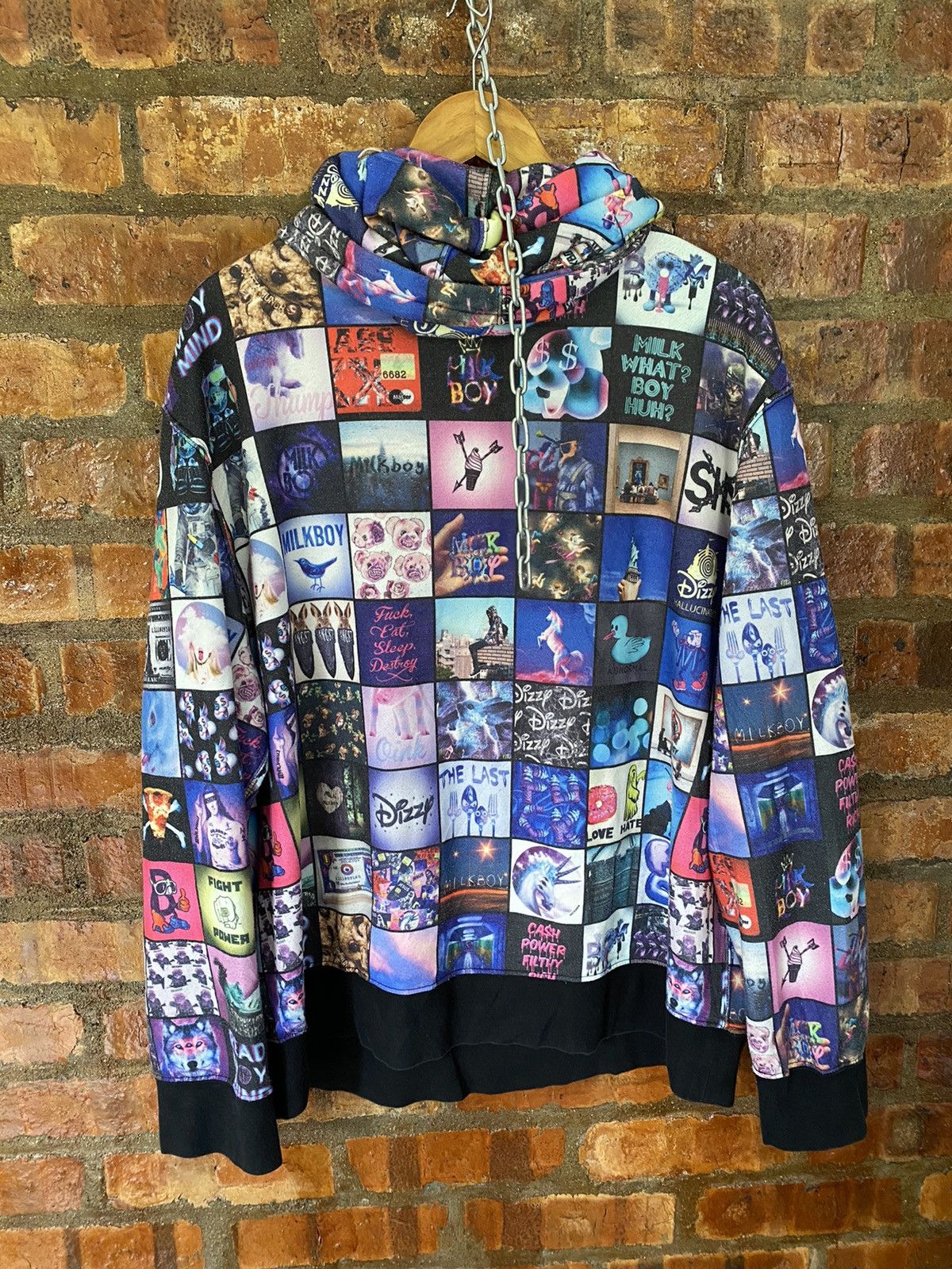 Japanese Brand SS16 MILKBOY cyber punk graphic oversize hoodie Size US L / EU 52-54 / 3 - 10 Thumbnail