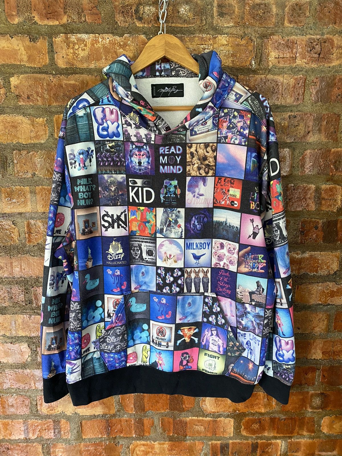 Japanese Brand SS16 MILKBOY cyber punk graphic oversize hoodie Size US L / EU 52-54 / 3 - 2 Thumbnail