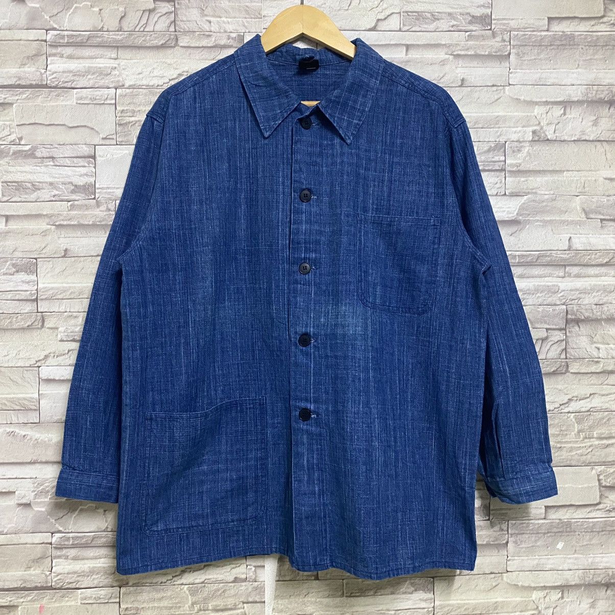Vintage MOON SHOT Denim Chore Jacket Made in Japan Size US L / EU 52-54 / 3 - 3 Thumbnail