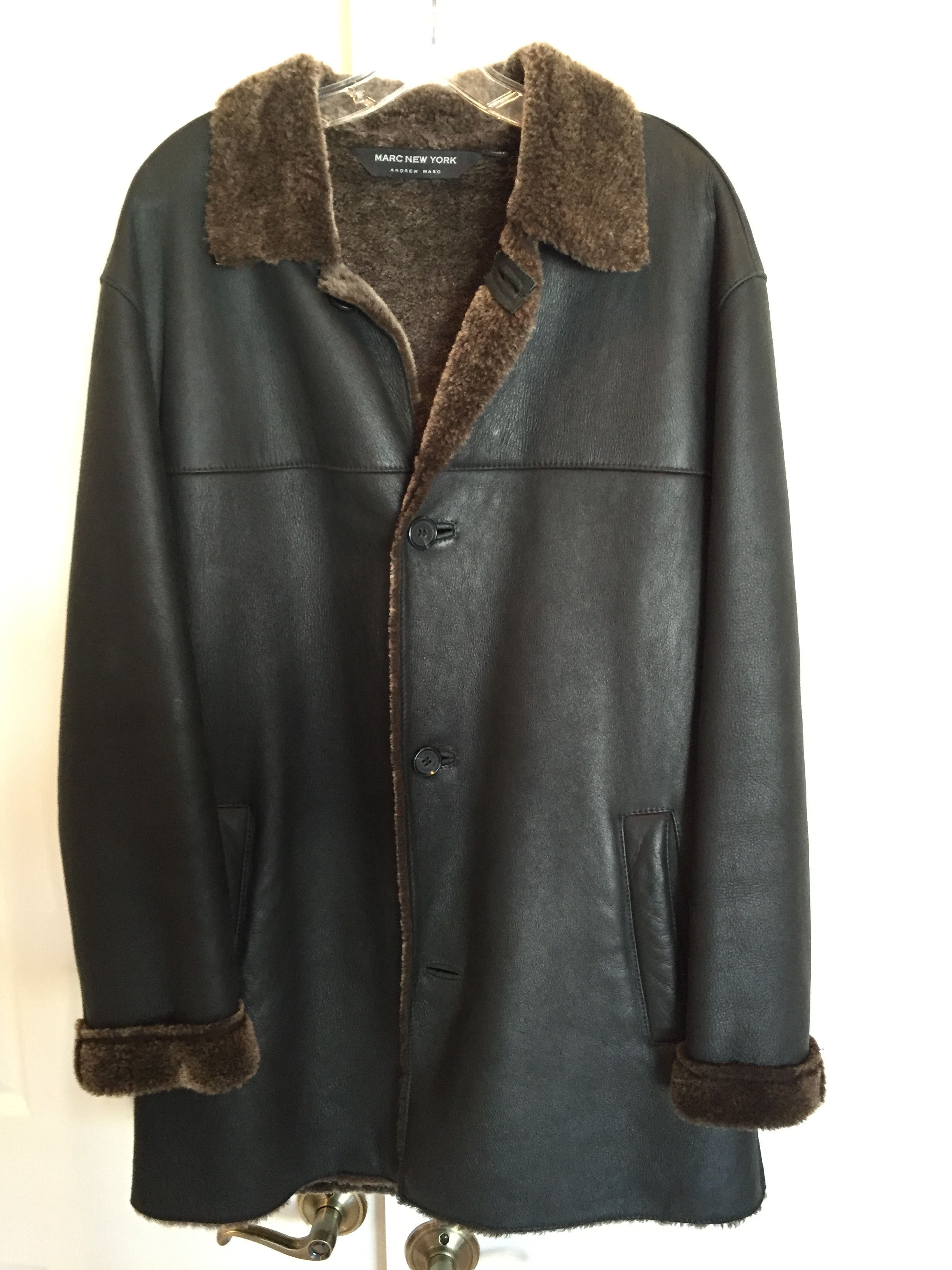 Andrew Marc Men s Leather Shearling Coat Grailed