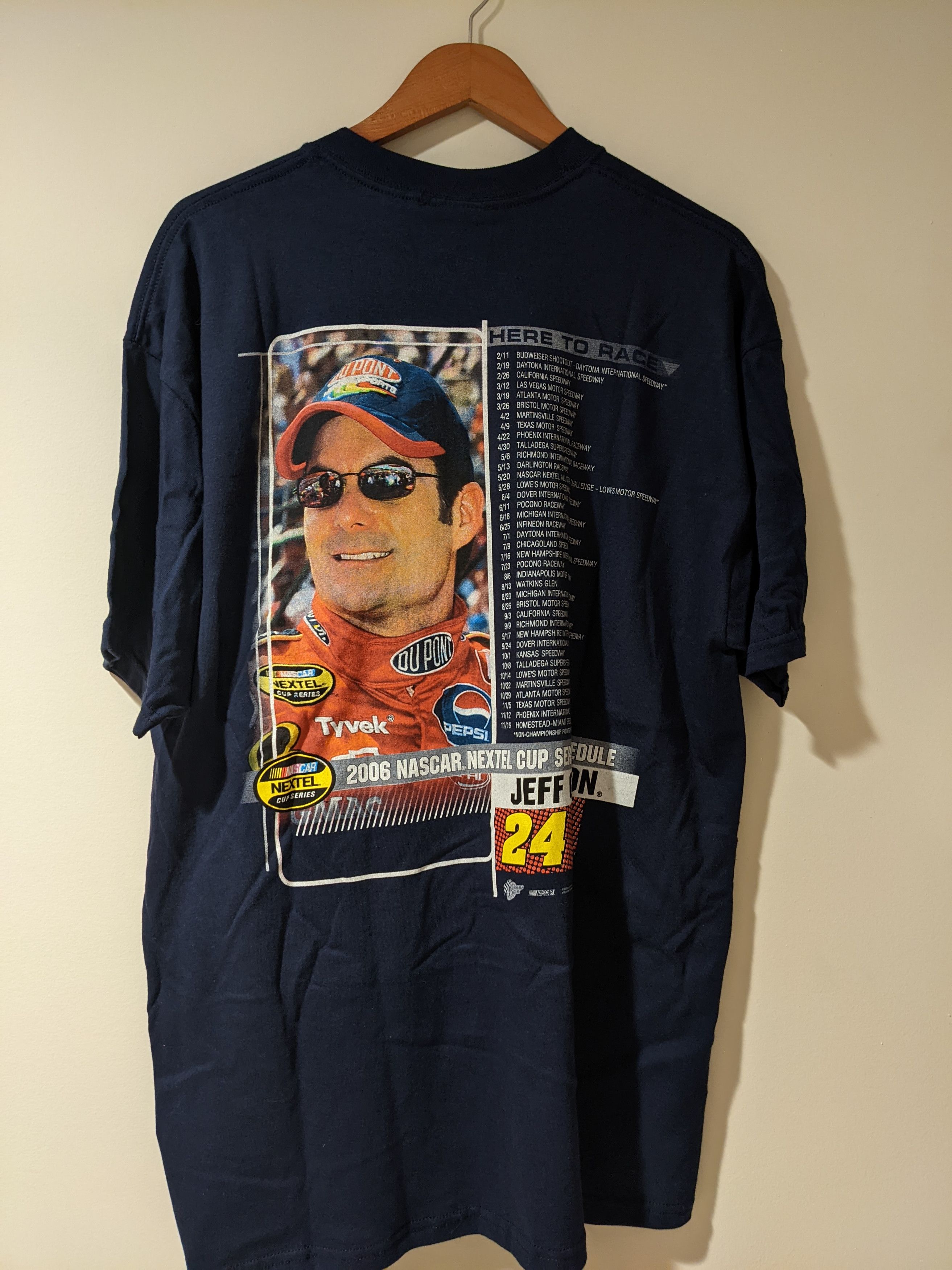 Chase Authentics VINTAGE Jeff Gordon T-Shirt XL Navy 2006 NASCAR Nextel Cup Size US XL / EU 56 / 4 - 3 Thumbnail