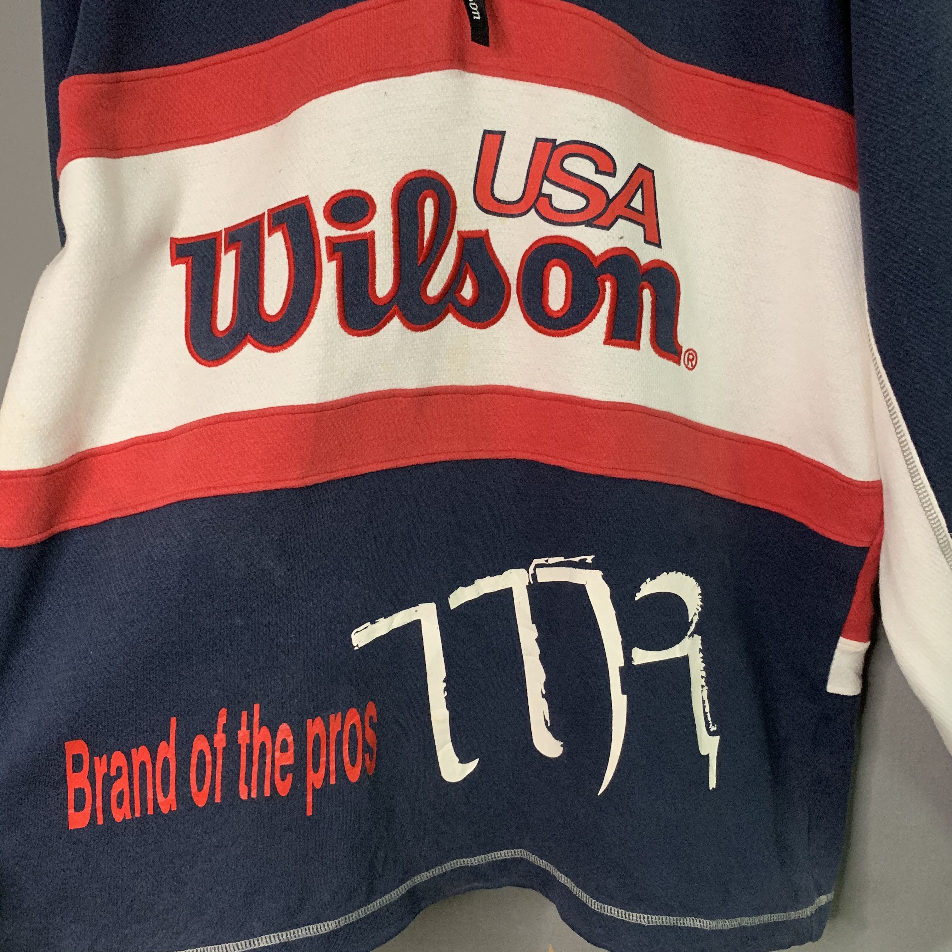 Vintage Vintage Wilson Chicago Spell Out Quarter Zip Sweater Size US L / EU 52-54 / 3 - 4 Thumbnail