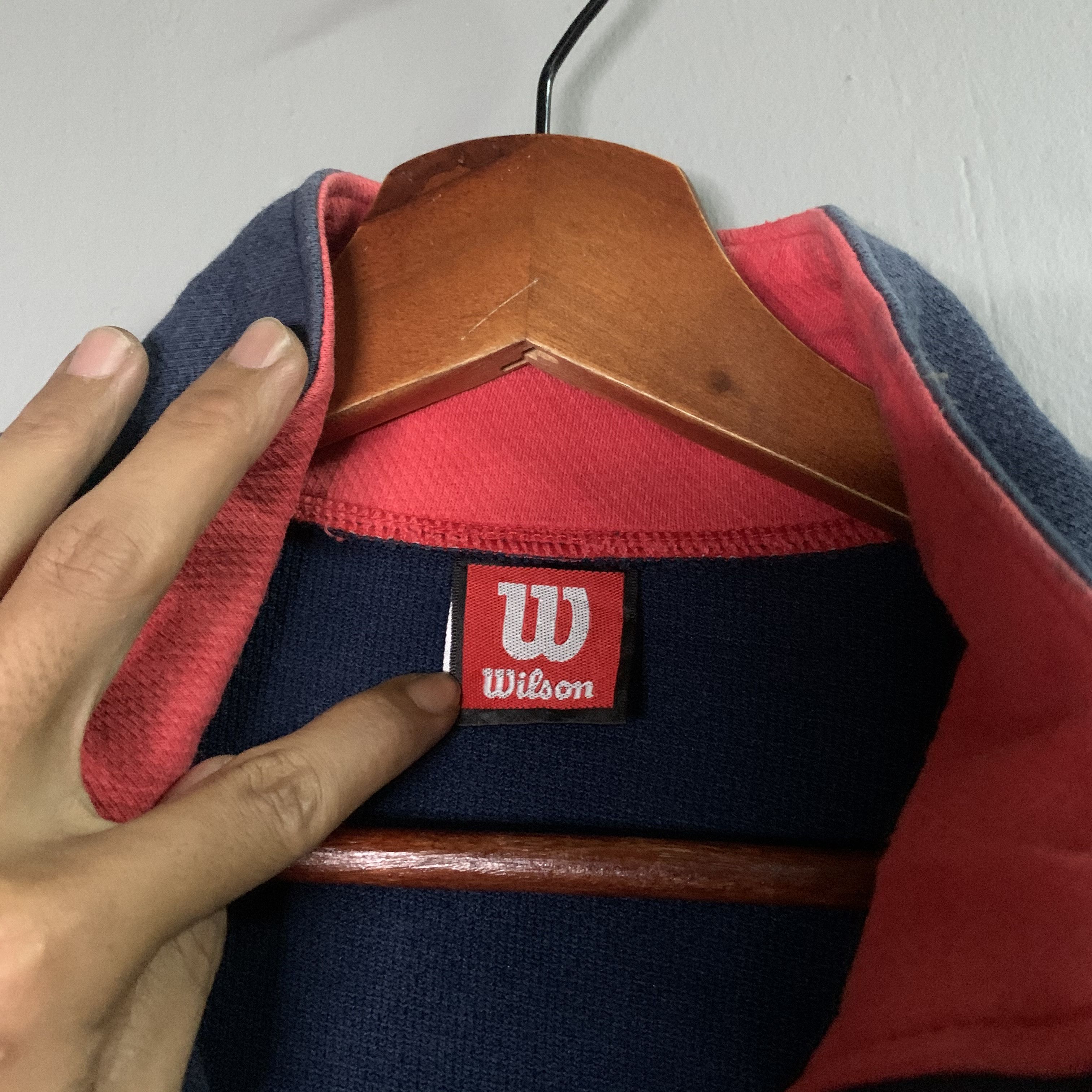 Vintage Vintage Wilson Chicago Spell Out Quarter Zip Sweater Size US L / EU 52-54 / 3 - 7 Thumbnail